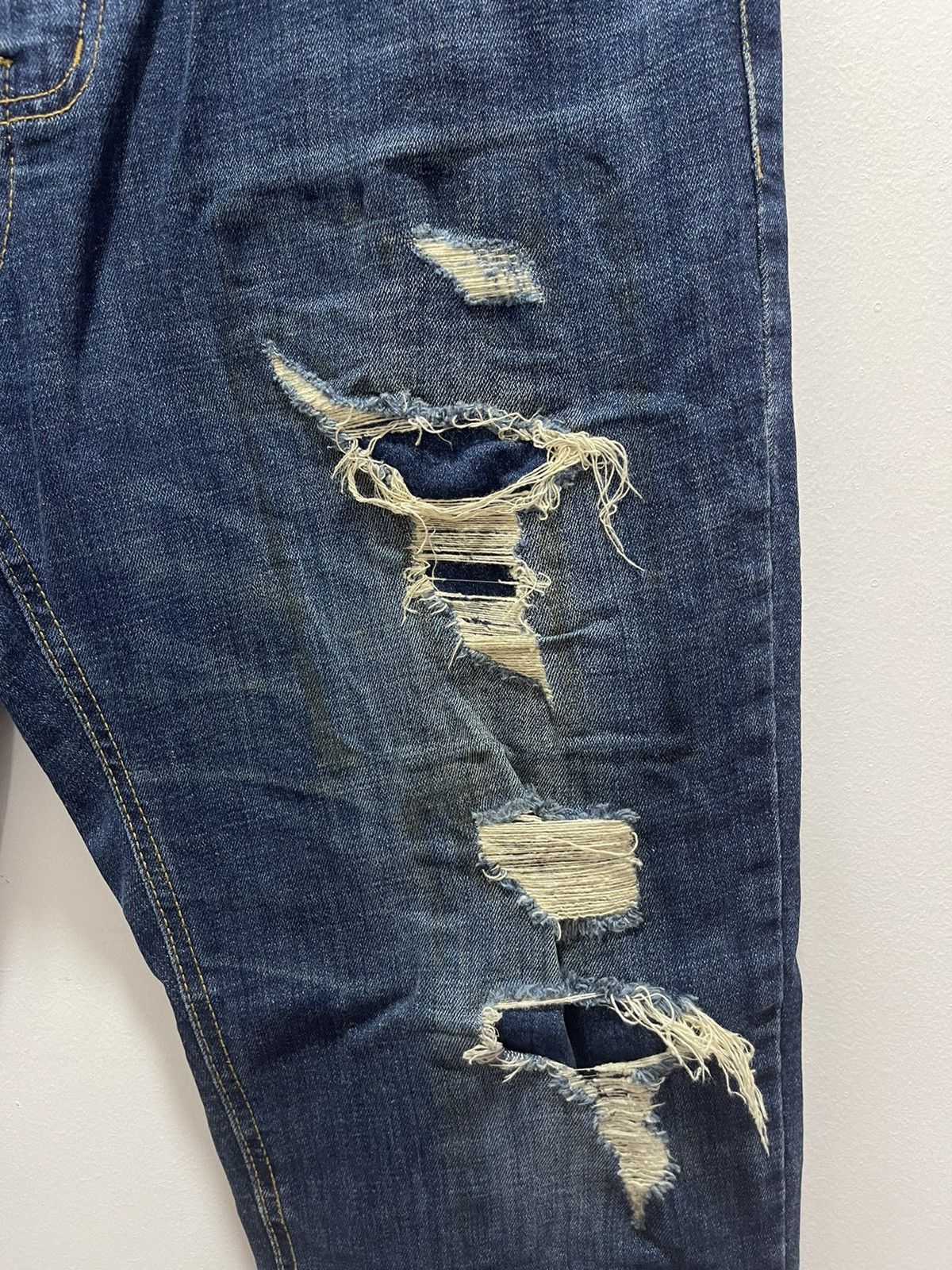 Japanese Brand × Vintage JAPANESE PUBLIC ICON STRETCHABLE RIPPED SKINNY DISTRESSED Size US 34 / EU 50 - 5 Thumbnail