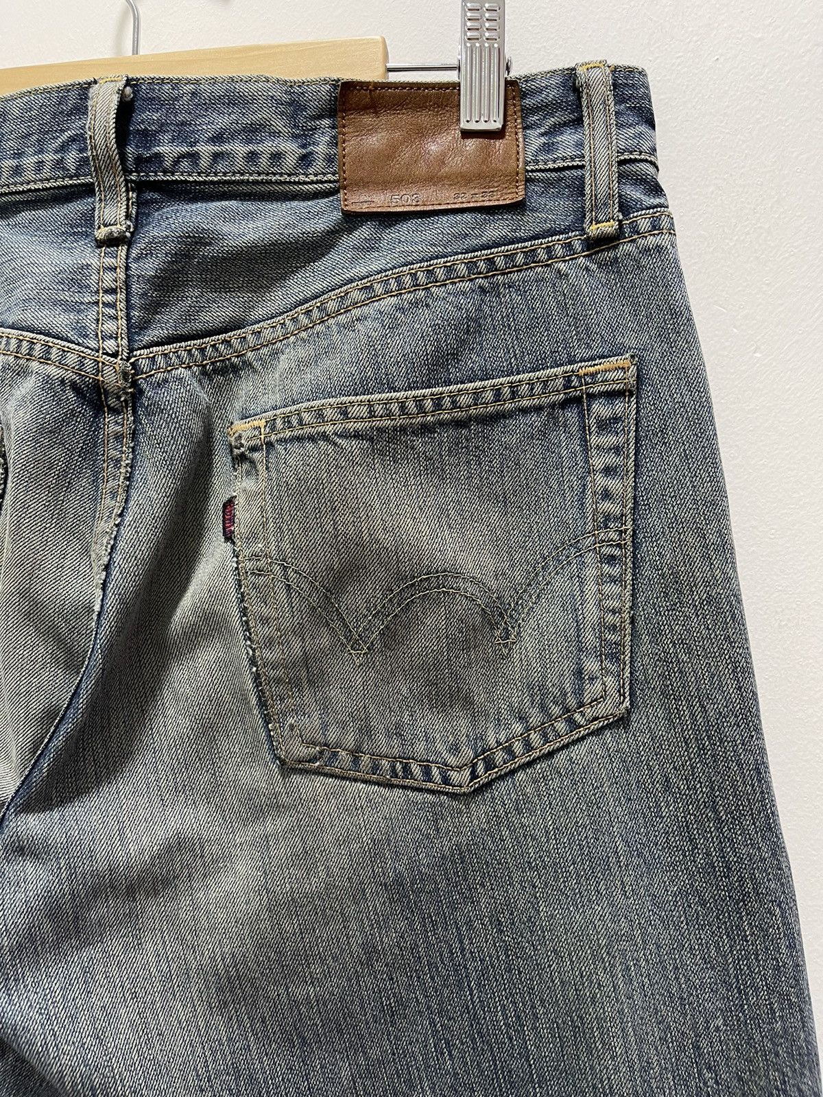 Edwin JAPANESE EDWIN 503 FADED DISTRESSED DENIM JEANS Size US 32 / EU 48 - 2 Thumbnail