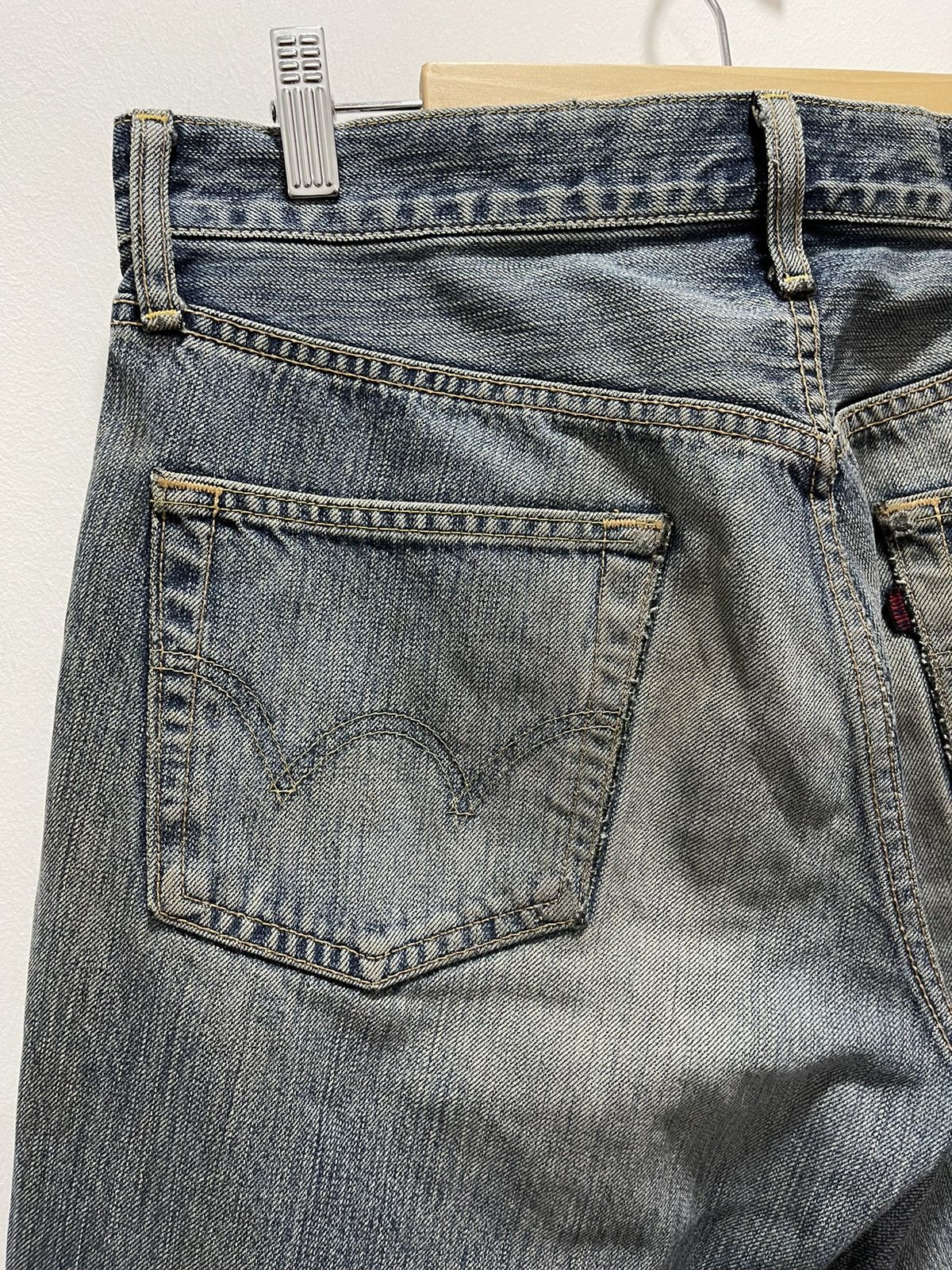 Edwin JAPANESE EDWIN 503 FADED DISTRESSED DENIM JEANS Size US 32 / EU 48 - 3 Thumbnail