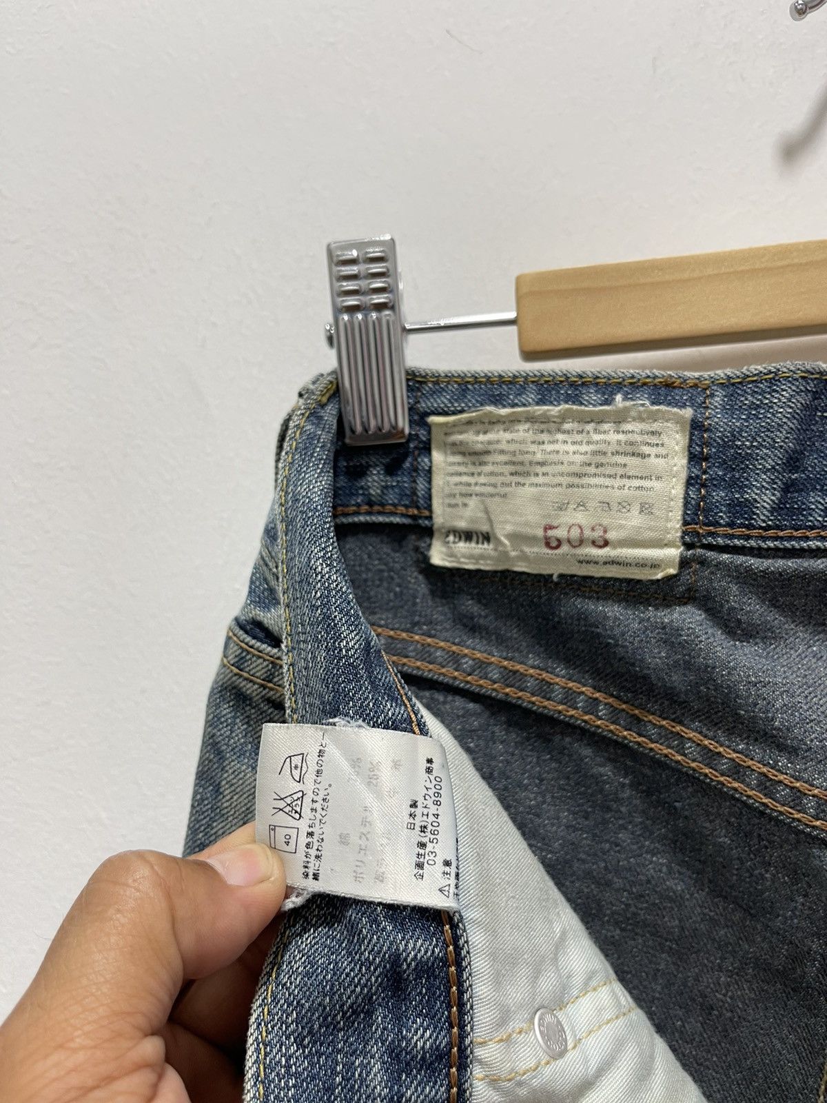 Edwin JAPANESE EDWIN 503 FADED DISTRESSED DENIM JEANS Size US 32 / EU 48 - 15 Thumbnail