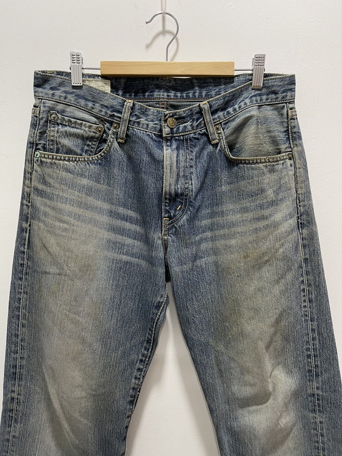 Edwin JAPANESE EDWIN 503 FADED DISTRESSED DENIM JEANS Size US 32 / EU 48 - 10 Thumbnail
