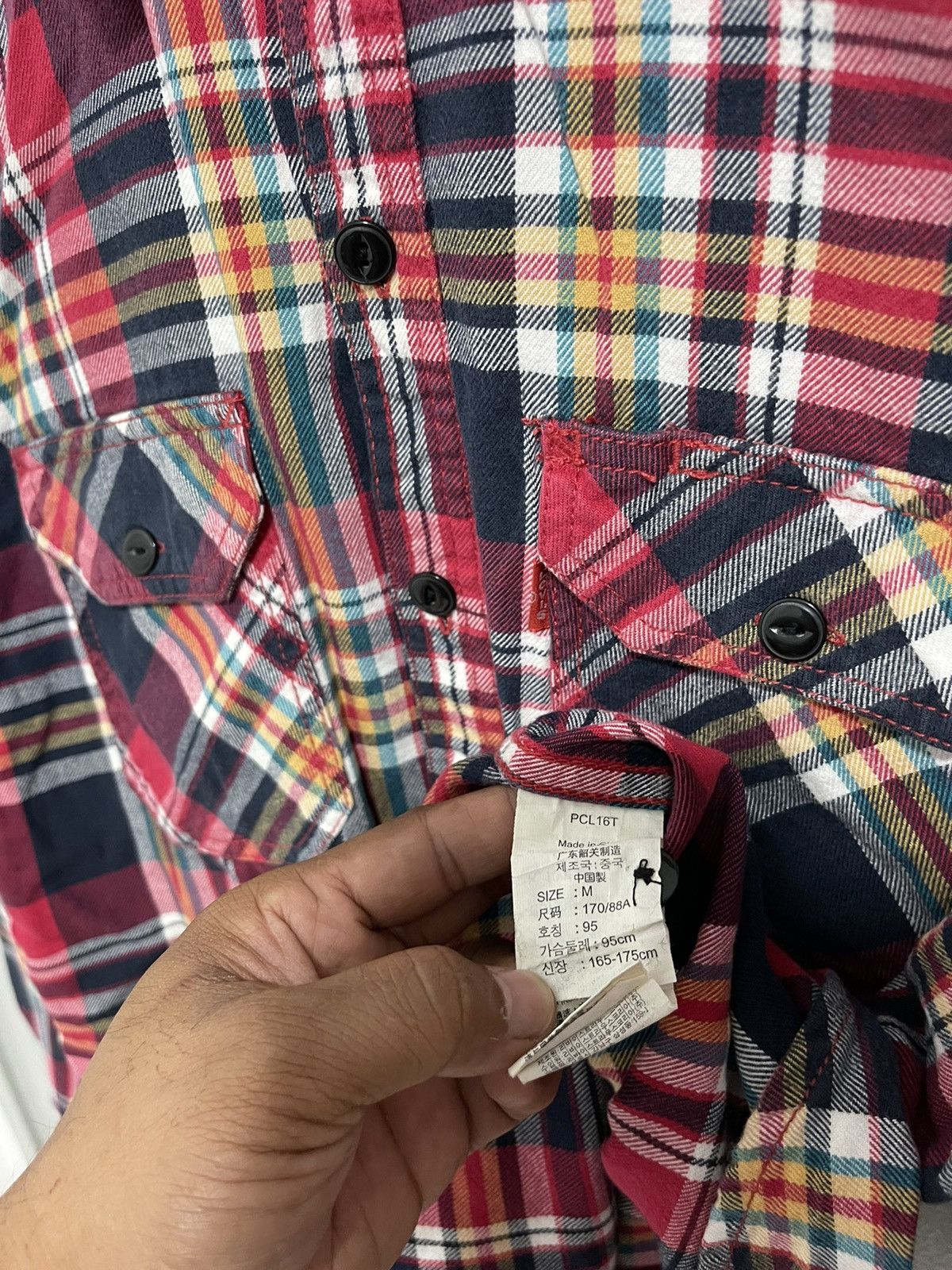 Flannel × Levi's × Levi's Vintage Clothing VINTAGE LEVIS RED TAB DOUBLE POCKET TARTAN CHECKERED FLANNEL Size M / US 6-8 / IT 42-44 - 8 Thumbnail