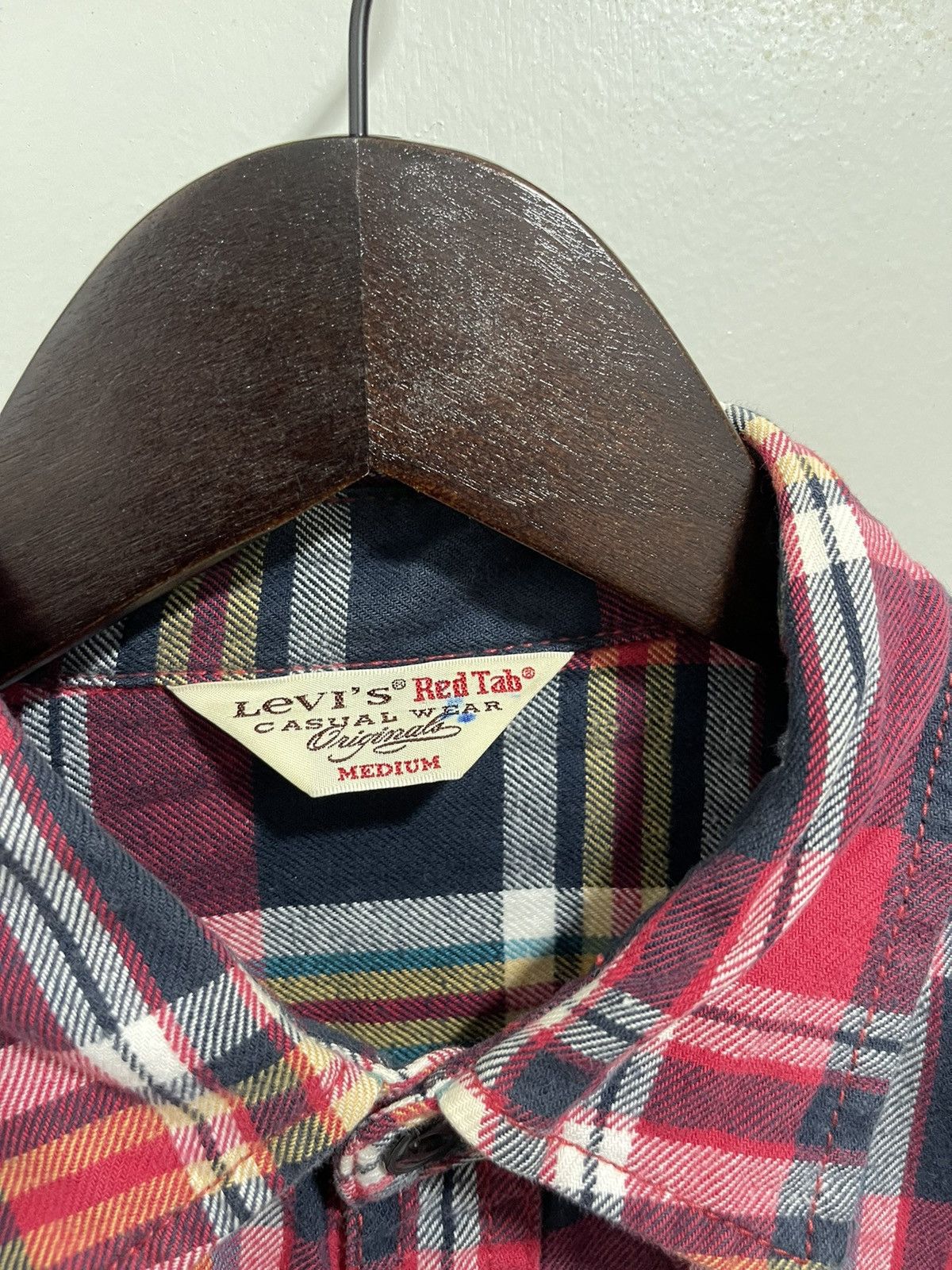 Flannel × Levi's × Levi's Vintage Clothing VINTAGE LEVIS RED TAB DOUBLE POCKET TARTAN CHECKERED FLANNEL Size M / US 6-8 / IT 42-44 - 6 Thumbnail