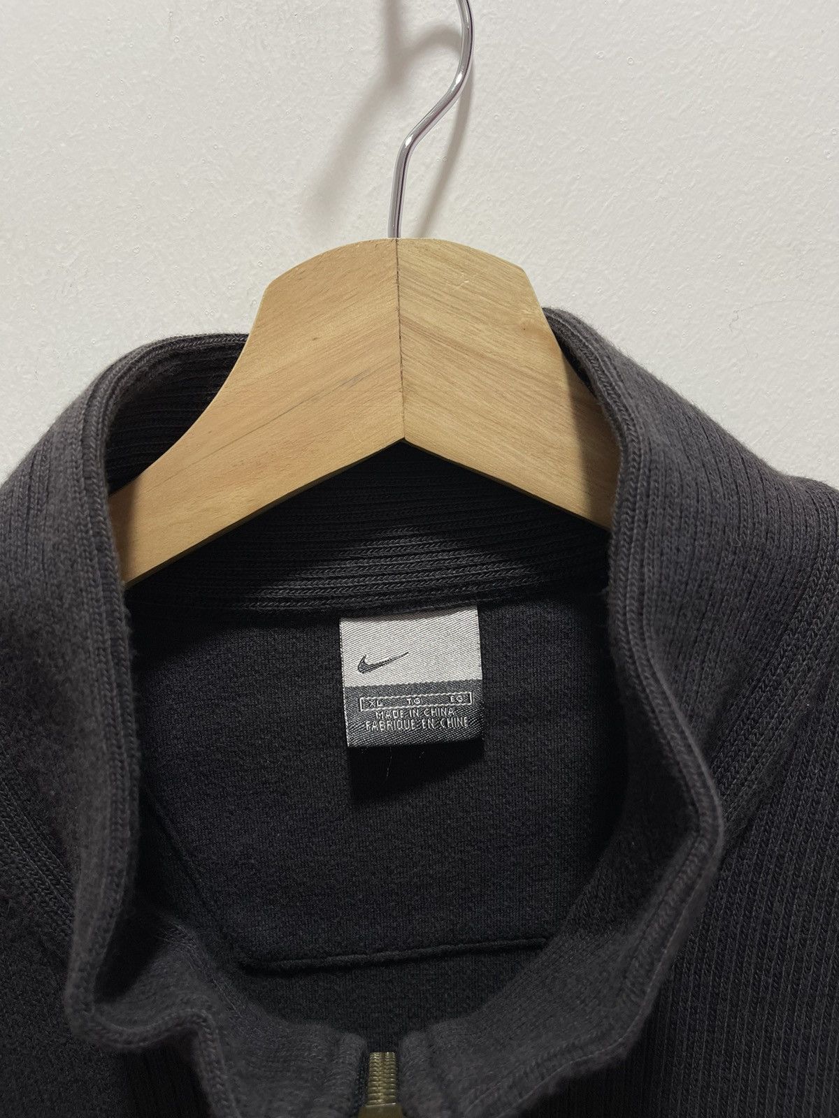 Nike × Vintage VINTAGE NIKE SWOOSH MINI LOGO Y2K ZIP UP SWEATER Size US L / EU 52-54 / 3 - 9 Thumbnail