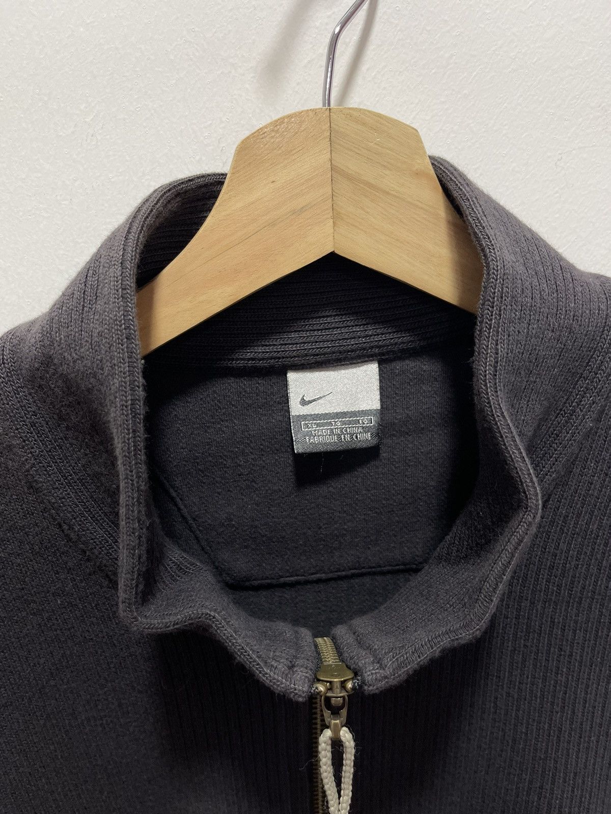 Nike × Vintage VINTAGE NIKE SWOOSH MINI LOGO Y2K ZIP UP SWEATER Size US L / EU 52-54 / 3 - 8 Thumbnail