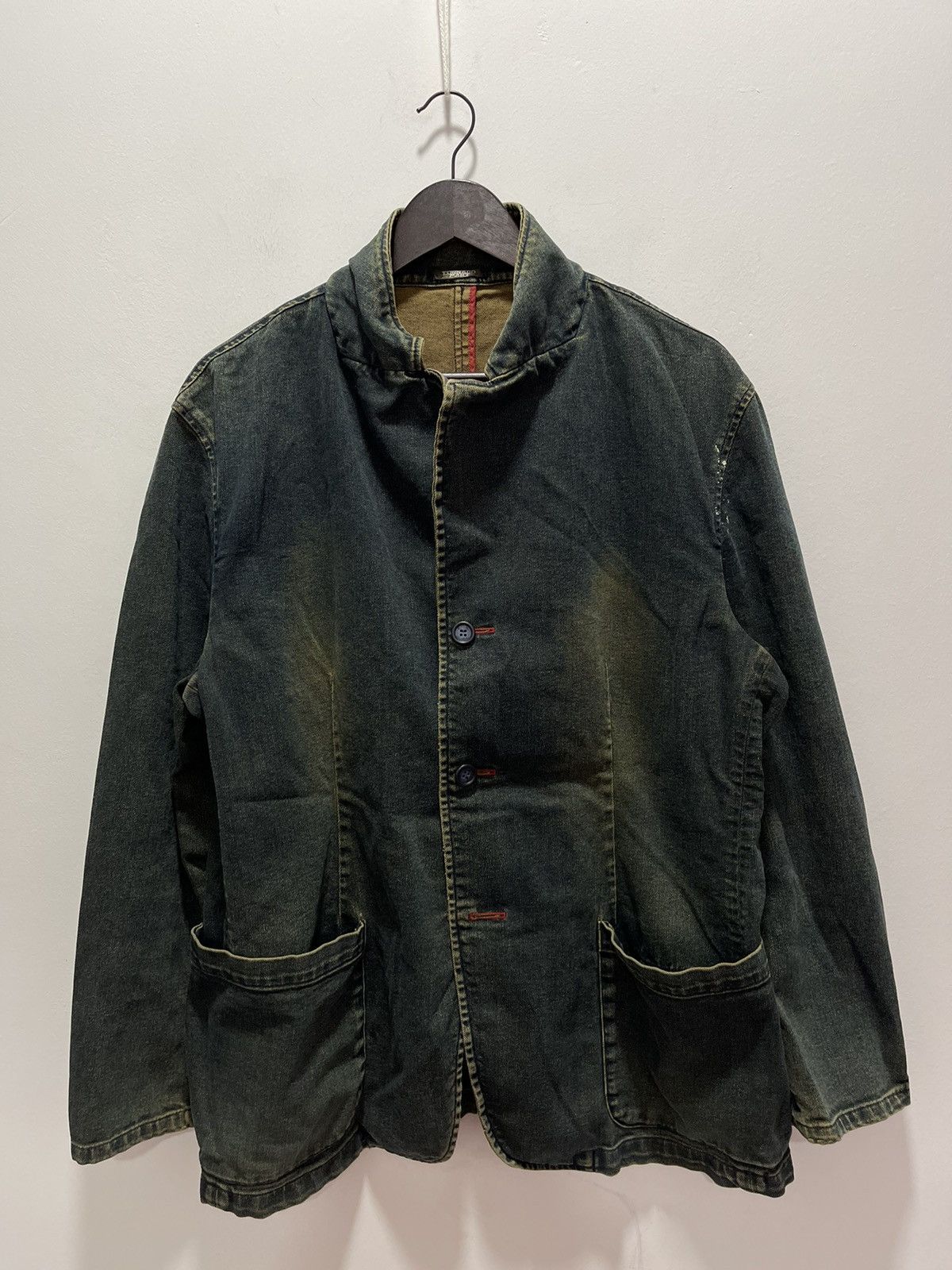 Tornado Mart × Vintage TERNADO MART JAPANESE DESIGN CHORE DISTRESSED DENIM JACKET Size US M / EU 48-50 / 2 - 2 Thumbnail