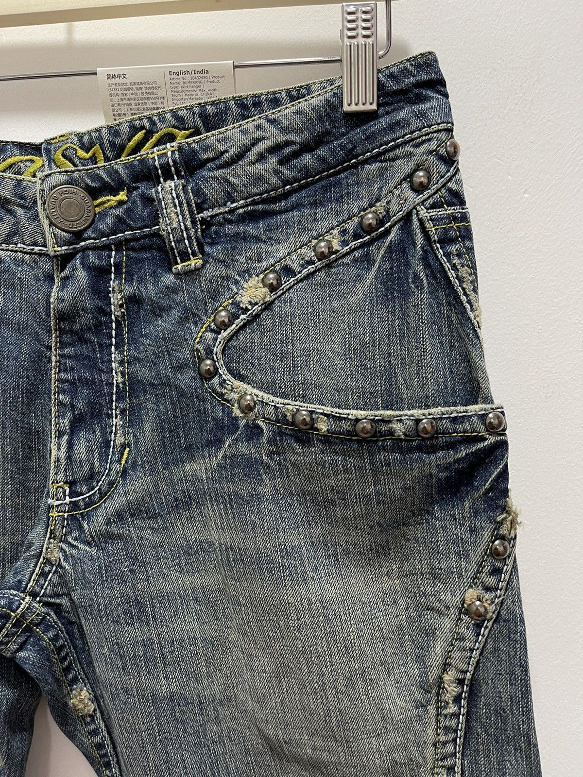 Japanese Brand × Vintage JAPANESE CASVA DISTRESSED DENIM JEANS Size US 32 / EU 48 - 2 Thumbnail