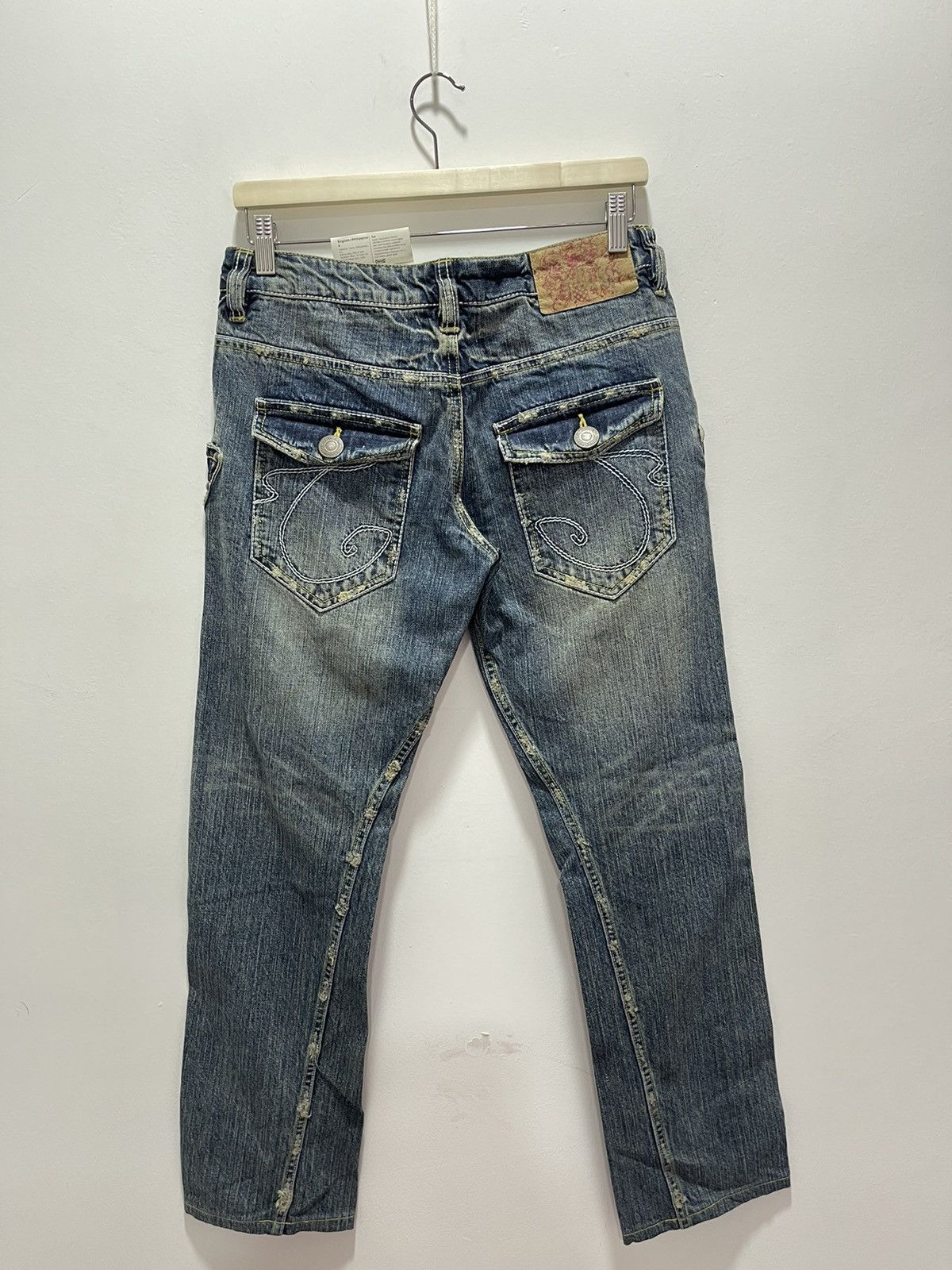 Japanese Brand × Vintage JAPANESE CASVA DISTRESSED DENIM JEANS Size US 32 / EU 48 - 7 Thumbnail