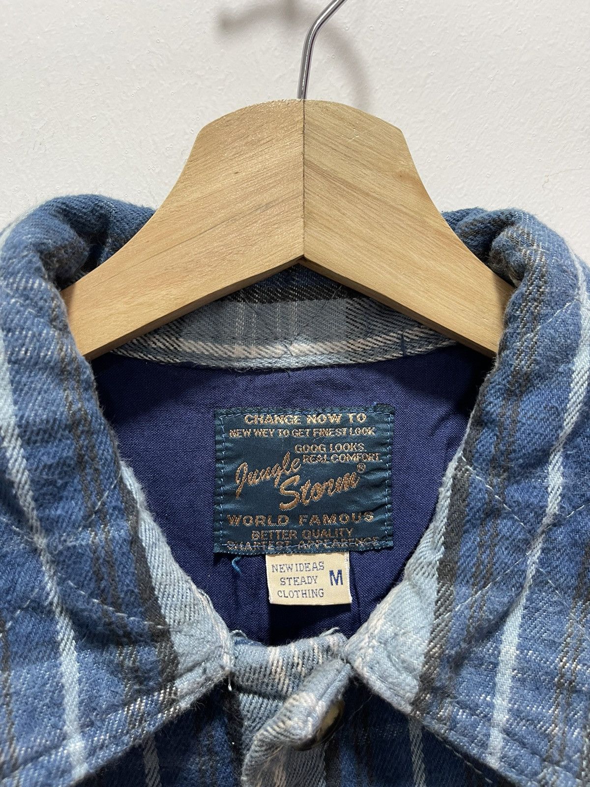 Japanese Brand × Vintage VINTAGE JUGLE STORM BLANKET DOUBLE POCKET PLAID JACKET Size US M / EU 48-50 / 2 - 11 Thumbnail