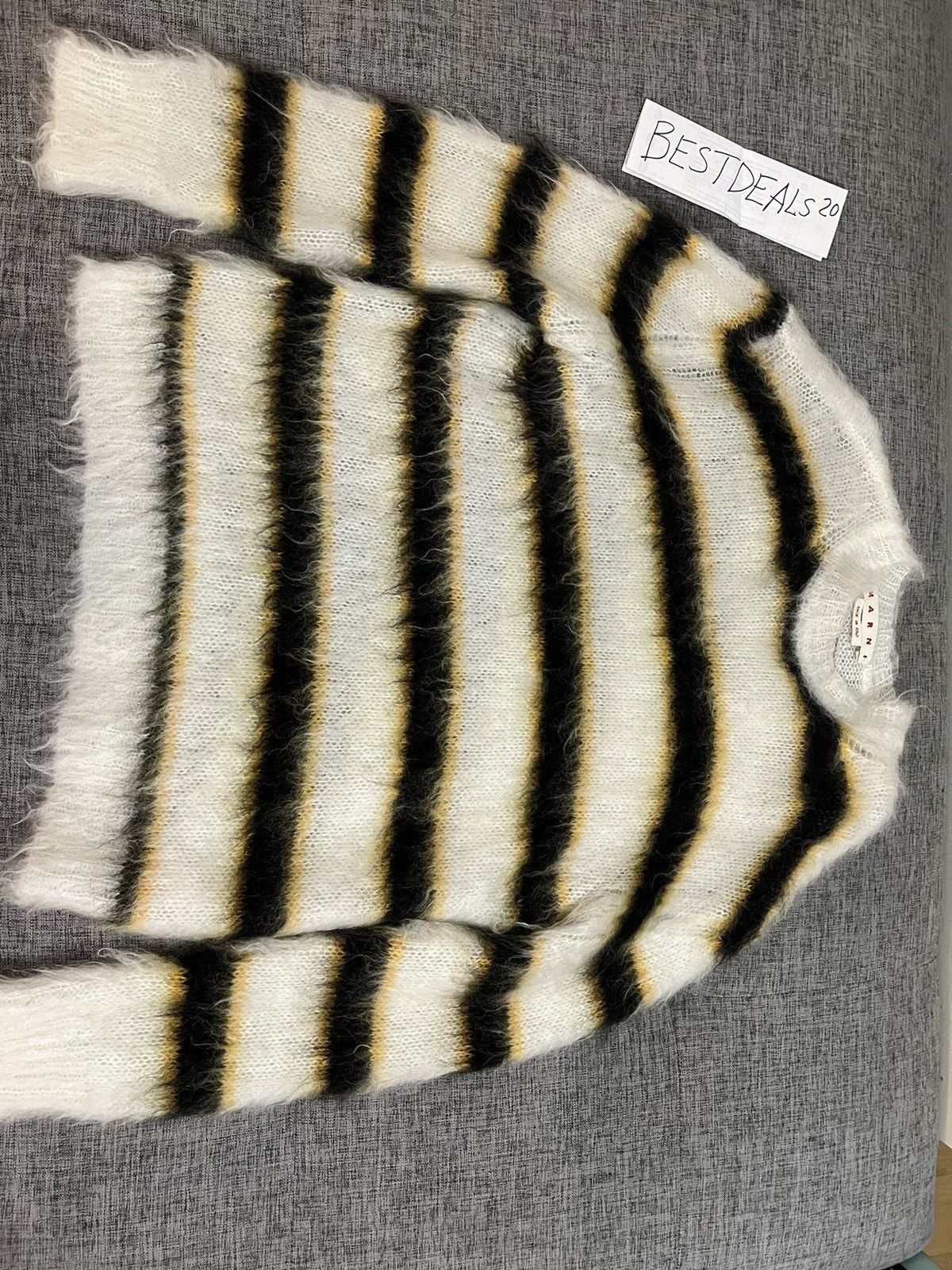 Marni MARNI STRIPED MOHAIR SWEATER SIZE LARGE Size US L / EU 52-54 / 3 - 1 Thumbnail