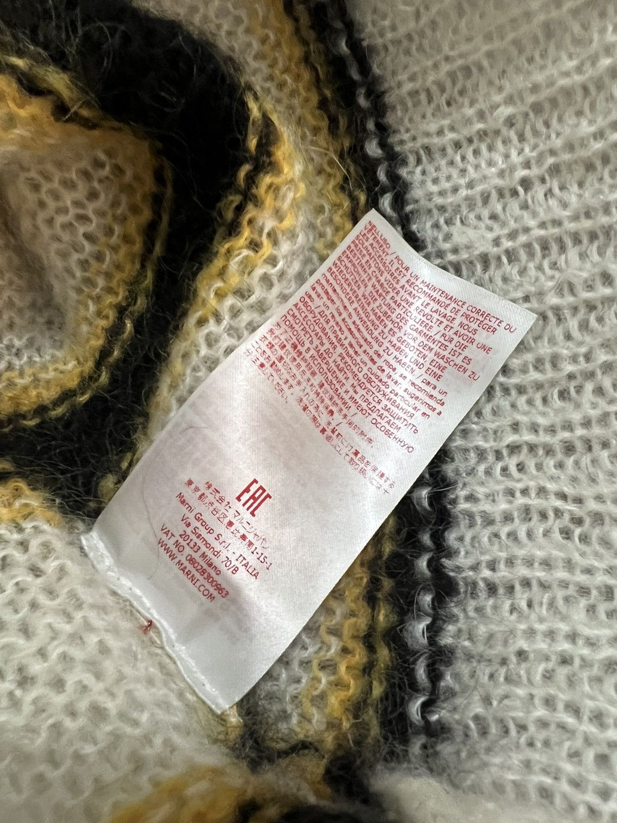 Marni MARNI STRIPED MOHAIR SWEATER SIZE LARGE Size US L / EU 52-54 / 3 - 5 Thumbnail