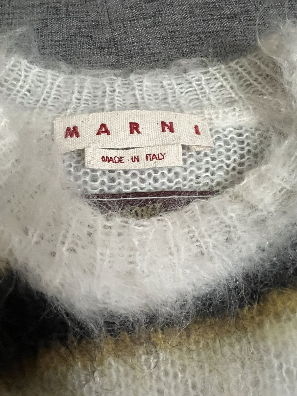 Marni MARNI STRIPED MOHAIR SWEATER SIZE LARGE Size US L / EU 52-54 / 3 - 3 Thumbnail