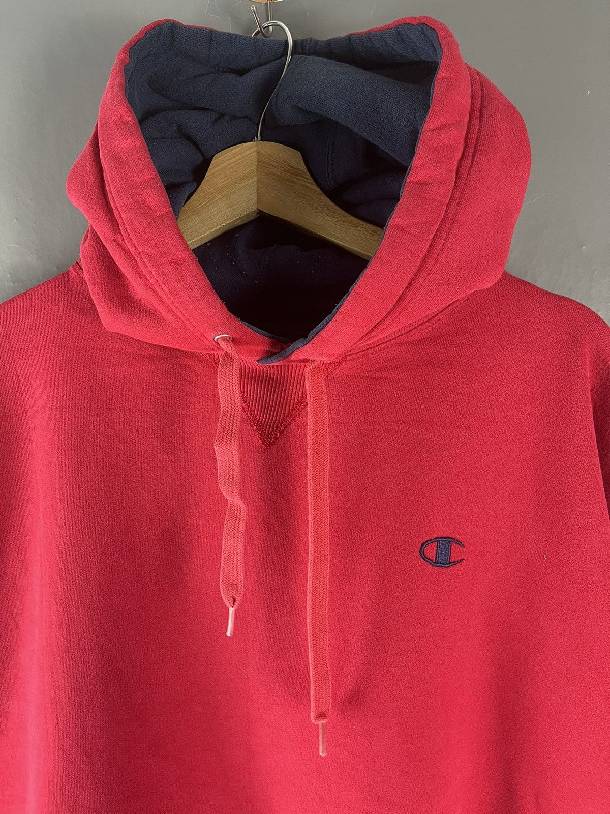 Champion × Vintage VINTAGE BOXY CHAMPION MINI LOGO C EMBROIDERY HOODIE Size US M / EU 48-50 / 2 - 2 Thumbnail