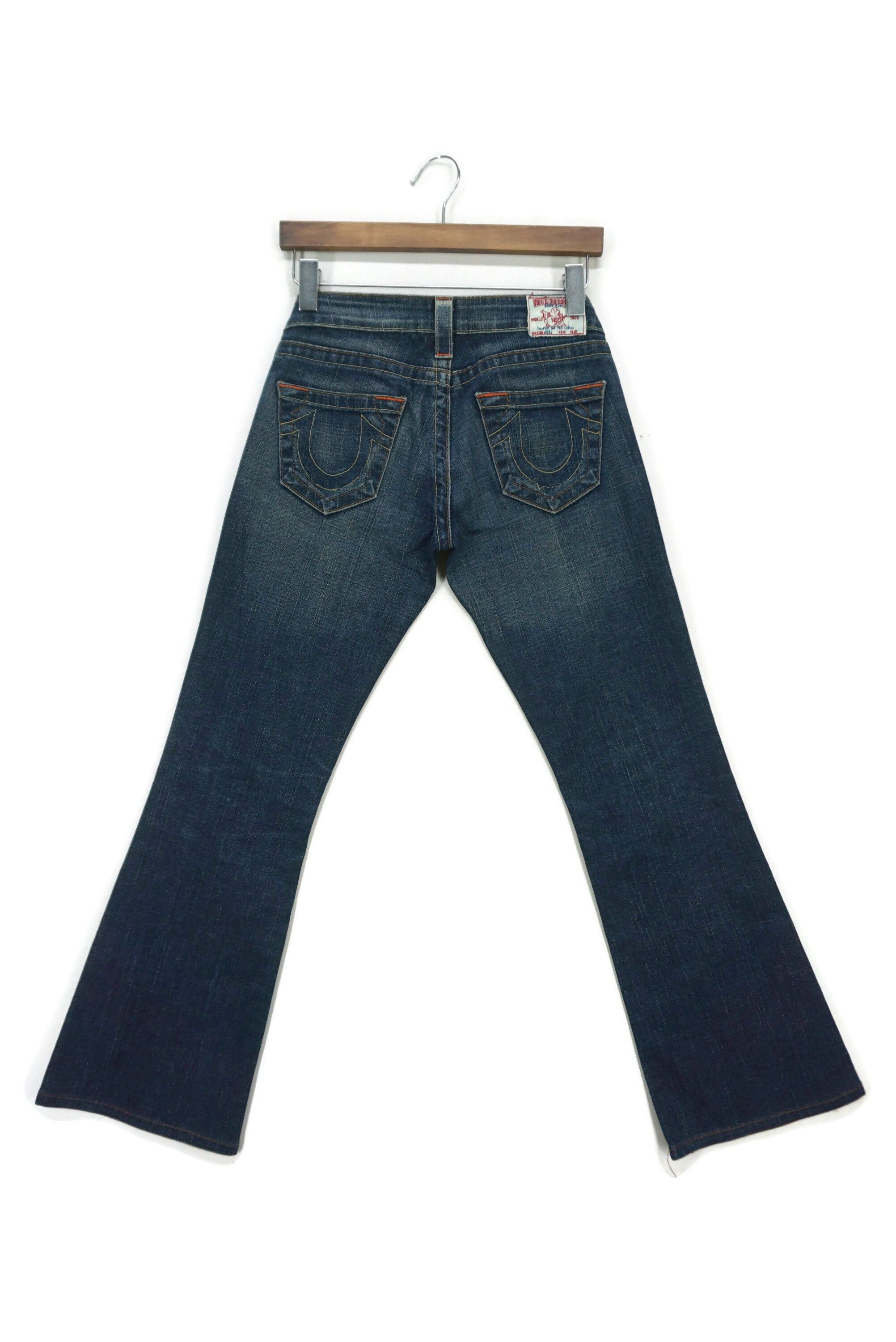 image of Made In USA x Rockers Bridget Denim 502 Jeans Bootcut Embellish Flare Pants in Blue, Women's (Size 