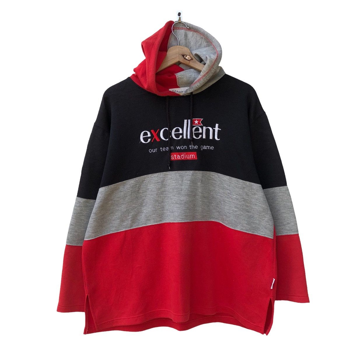 image of Vintage Japanese Brans Excelent Two Tone Hoodie Jacket, Men's (Size Large)