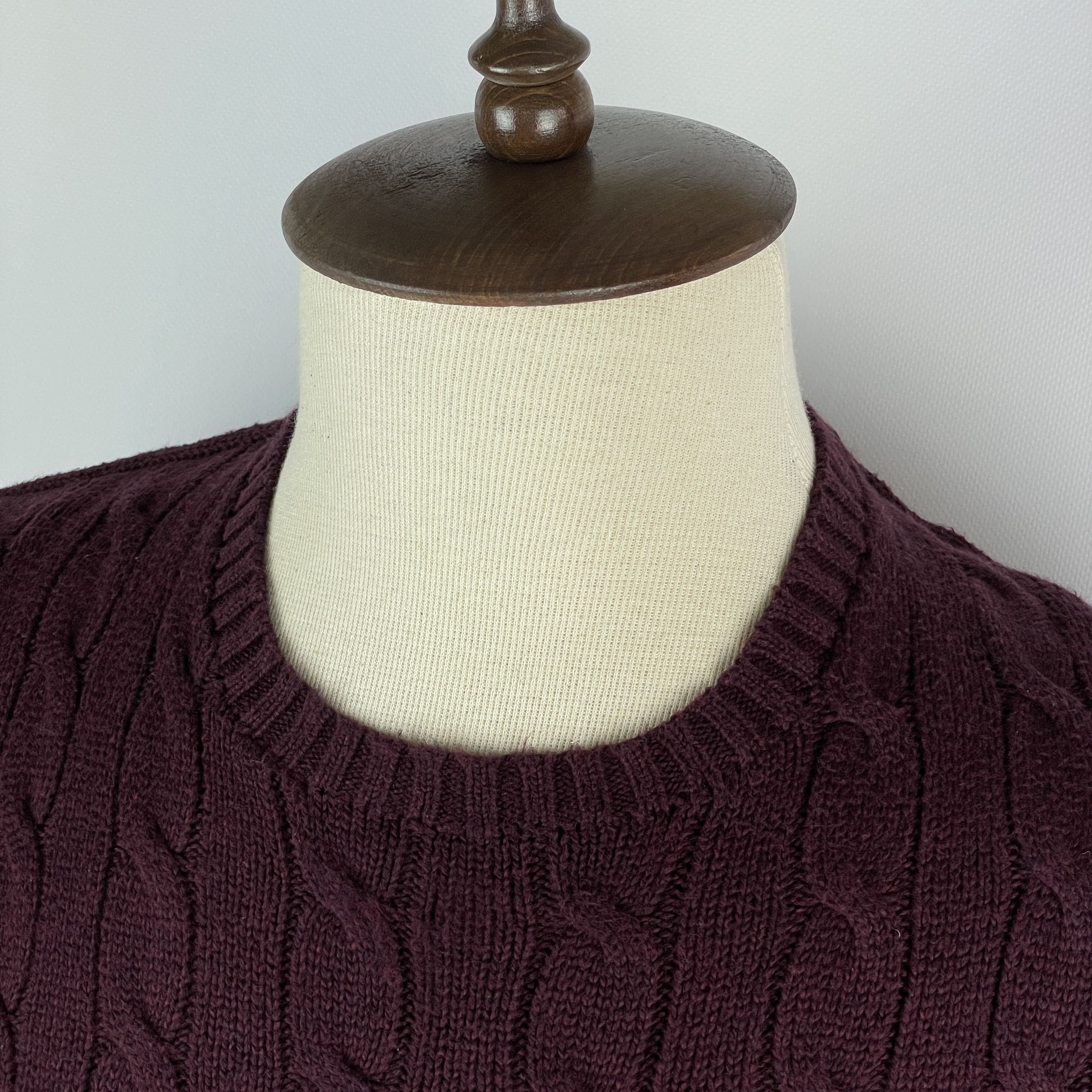 Men`s Polo Ralph Lauren Emboidered Burgundy Sweater Size L
