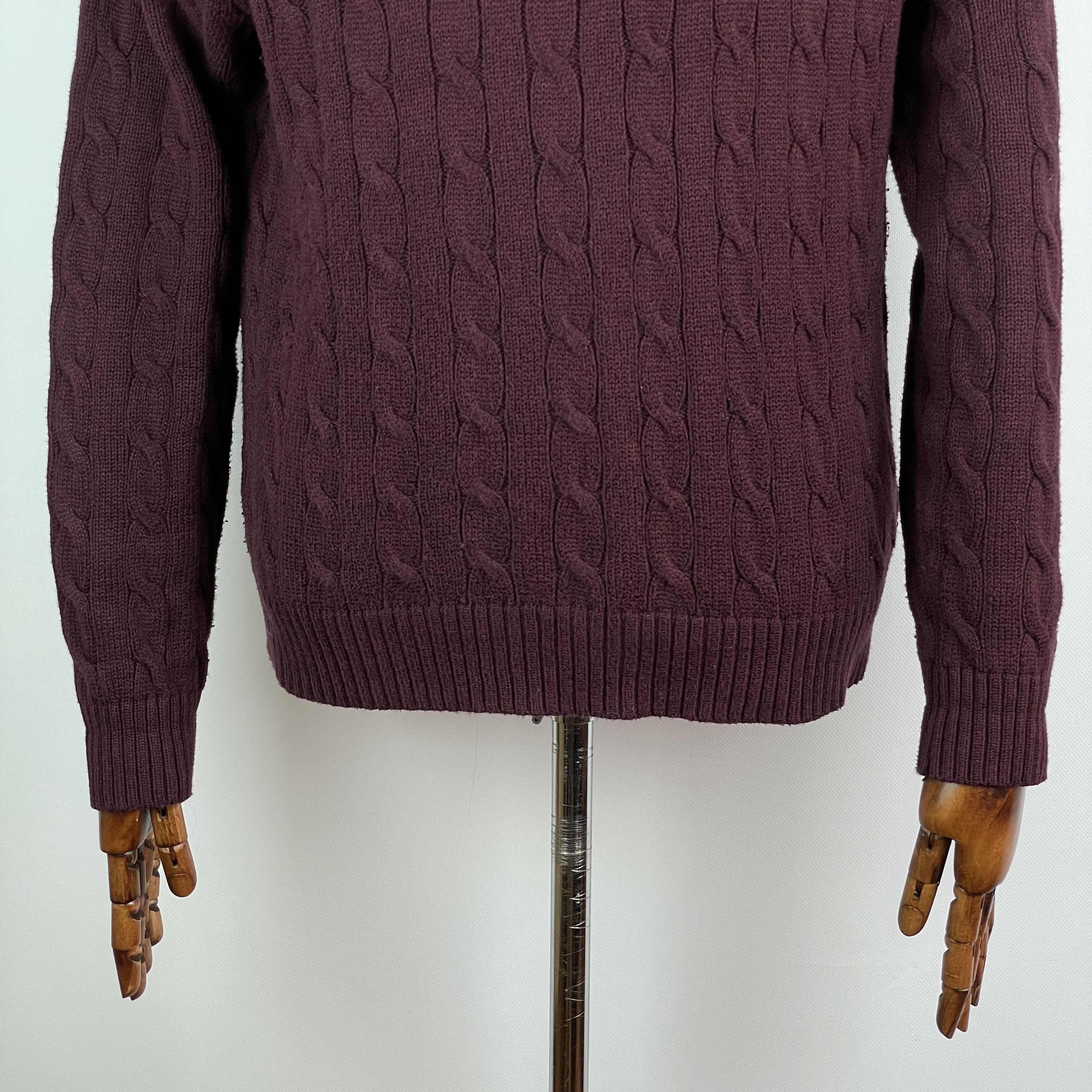 Men`s Polo Ralph Lauren Emboidered Burgundy Sweater Size L