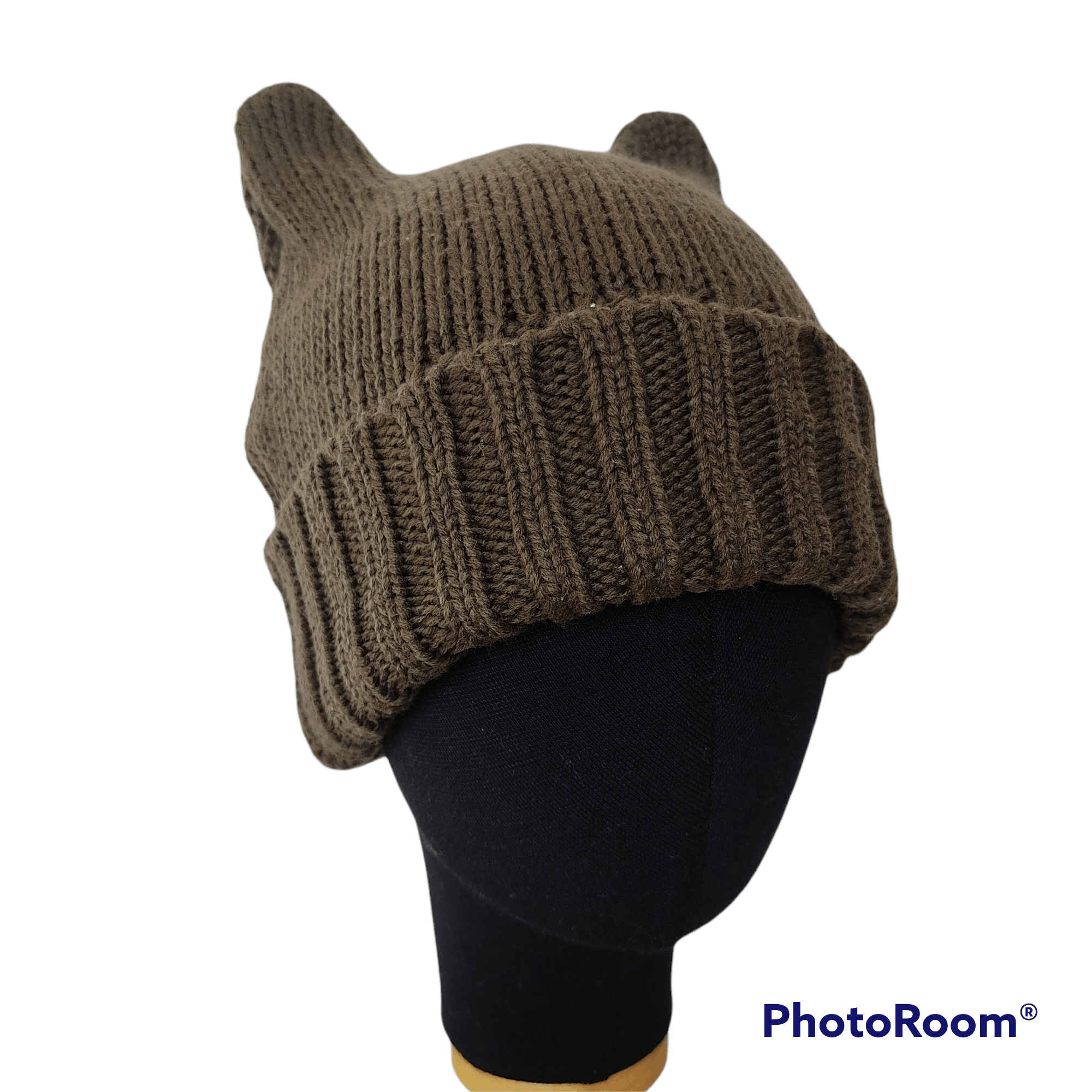 Japanese Brand Two Devil Horn Beanie Japan Made Brown Colors Size ONE SIZE - 2 Thumbnail
