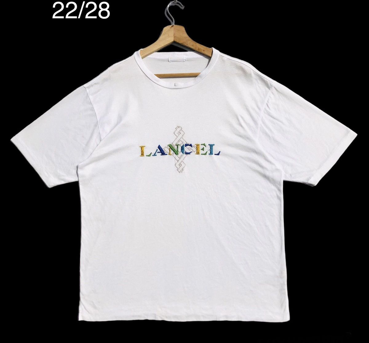 image of Vintage Lancel Multicolour in White, Men's (Size Large)