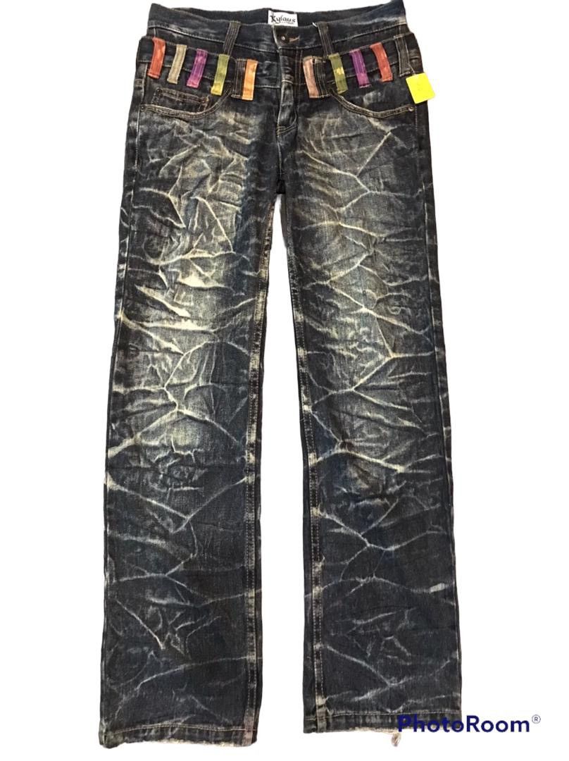 If Six Was Nine × Japanese Brand Japanese Nylaus 79 double waist rare crazy lightning Size US 31 - 1 Thumbnail