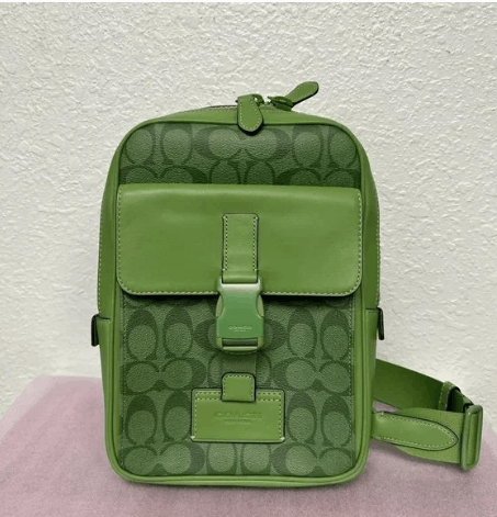 NWT Coach Track Pack 14 In Signature Canvas