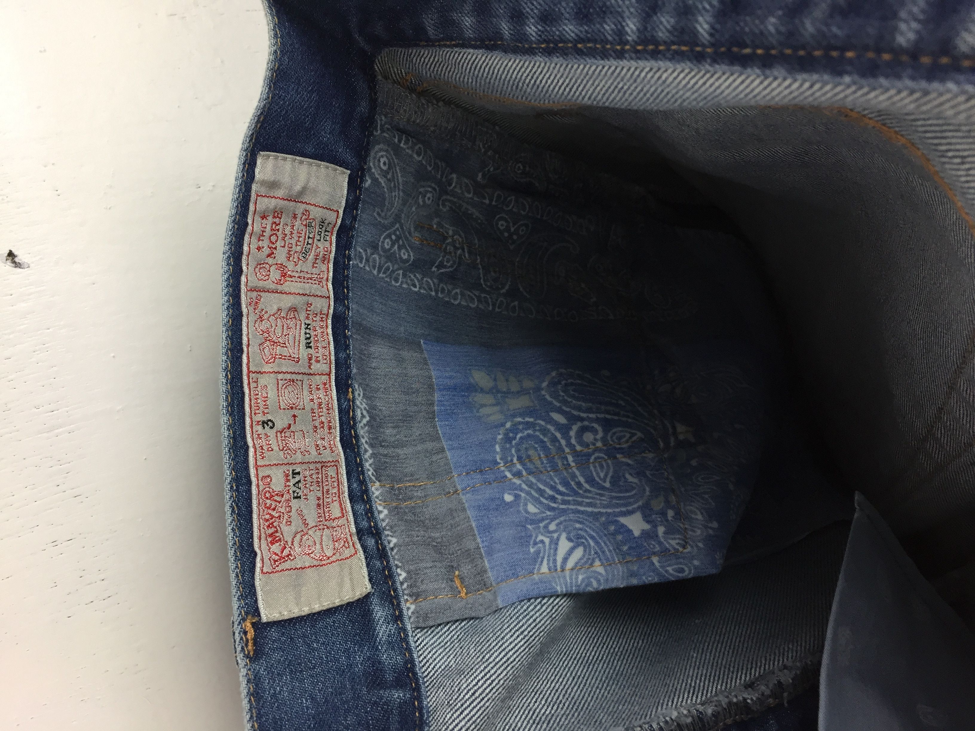 Japanese Brand KRIFF MAYER DISTRESSED PATCHWORK DENIM PANT Size US 32 / EU 48 - 6 Thumbnail