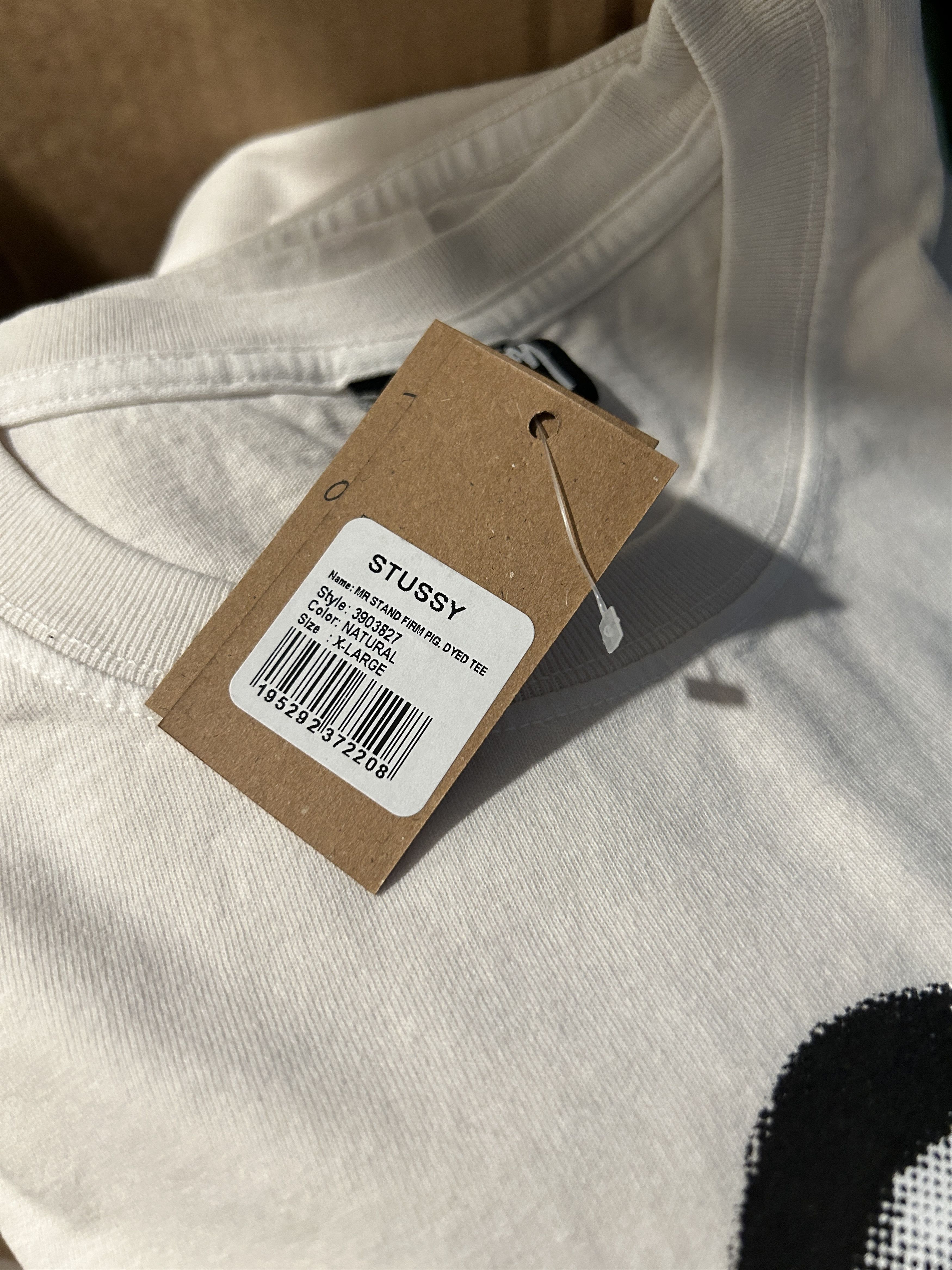 Martine Rose × Stussy Stussy x Martine Rose Stand Firm Pigment Dyed Tee Natural Size US XL / EU 56 / 4 - 7 Thumbnail