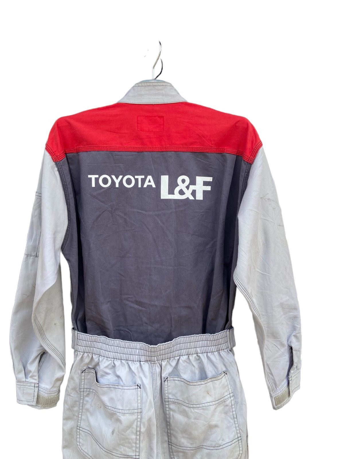 image of Overalls x Racing Vintage Toyota L&f Coverall Jumpsuit in Grey, Men's (Size 30)