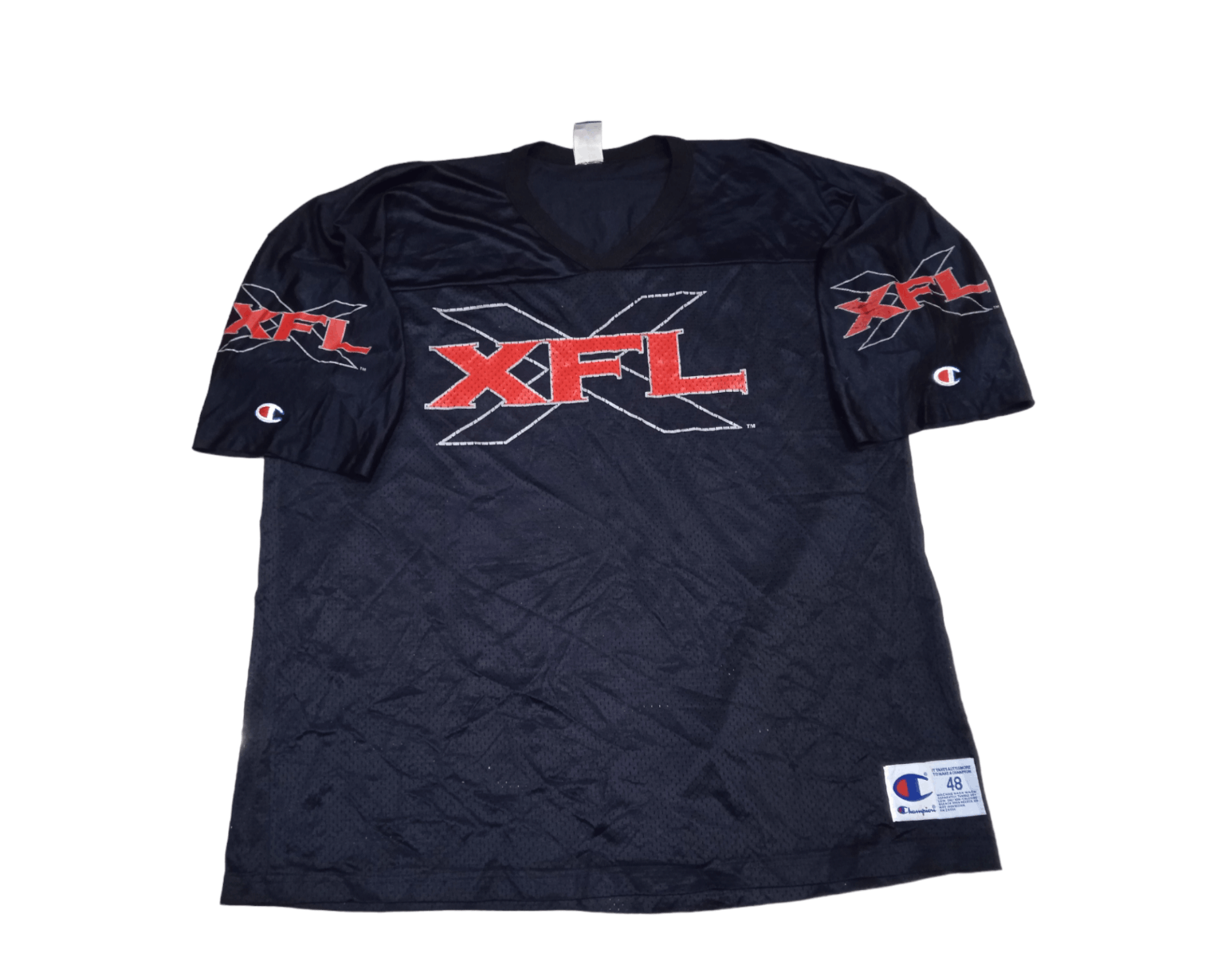 Vintage Vintage 00s XFL Football Jersey 90s WWF Size US XL / EU 56 / 4 - 1 Thumbnail