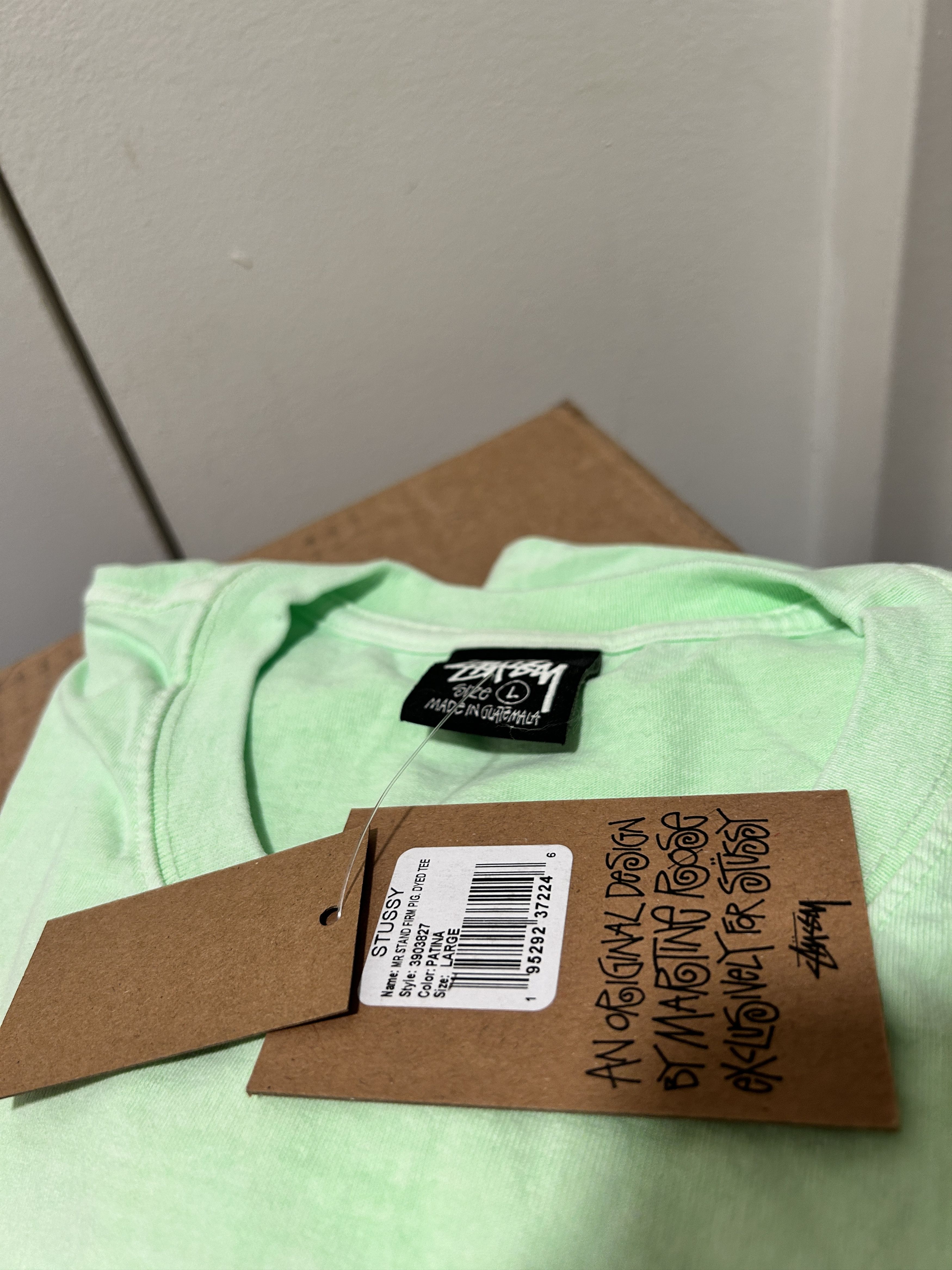 Martine Rose × Stussy Stussy x Martine Rose Stand Firm Pigment Dyed Tee green Size US L / EU 52-54 / 3 - 4 Thumbnail
