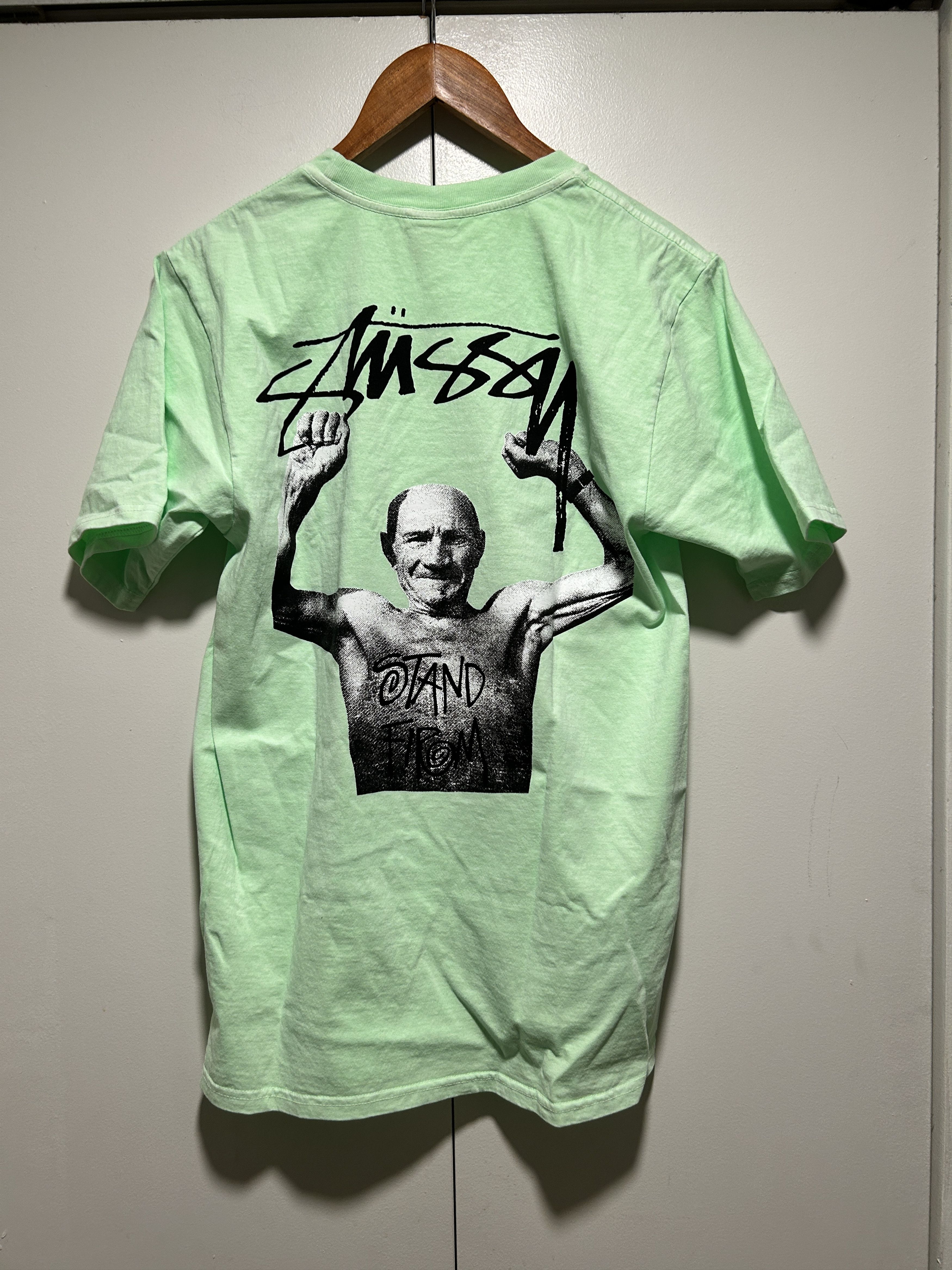 Martine Rose × Stussy Stussy x Martine Rose Stand Firm Pigment Dyed Tee green Size US L / EU 52-54 / 3 - 2 Thumbnail