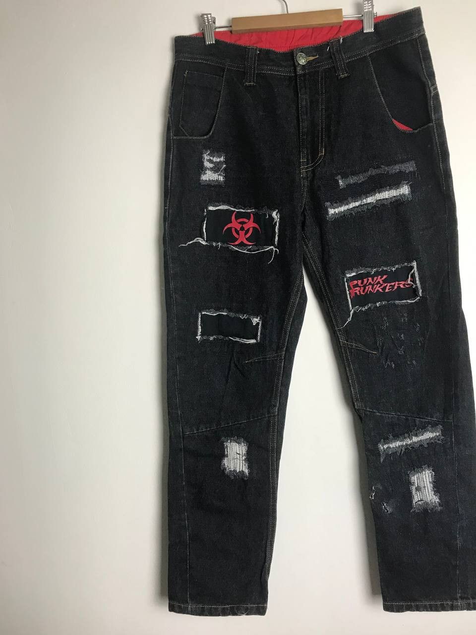 Japanese Brand Japanese Brand Punk Drunker Distressed Denim Size US 32 / EU 48 - 2 Thumbnail
