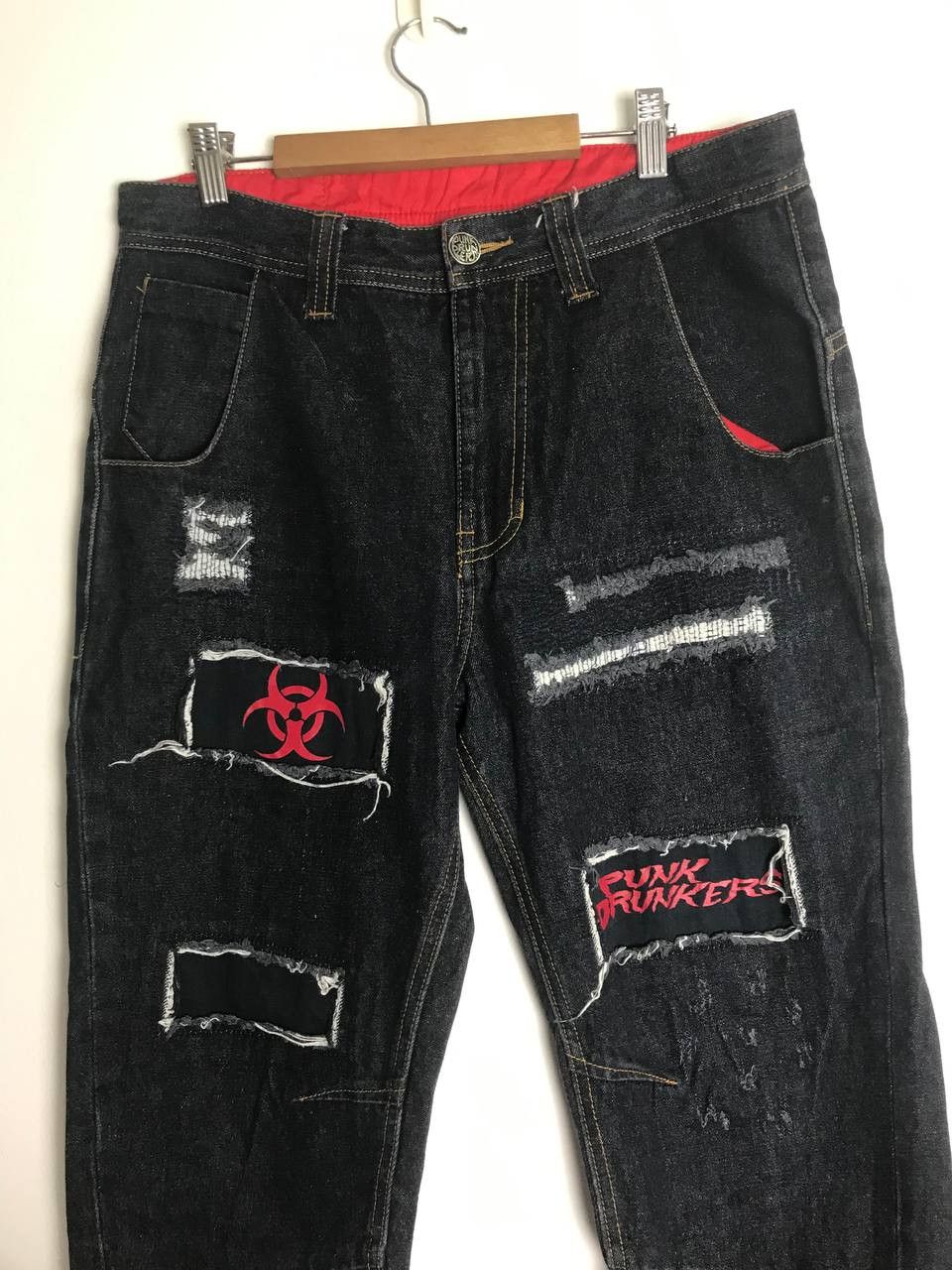 Japanese Brand Japanese Brand Punk Drunker Distressed Denim Size US 32 / EU 48 - 4 Thumbnail