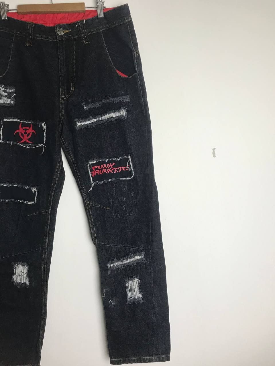 Japanese Brand Japanese Brand Punk Drunker Distressed Denim Size US 32 / EU 48 - 3 Thumbnail