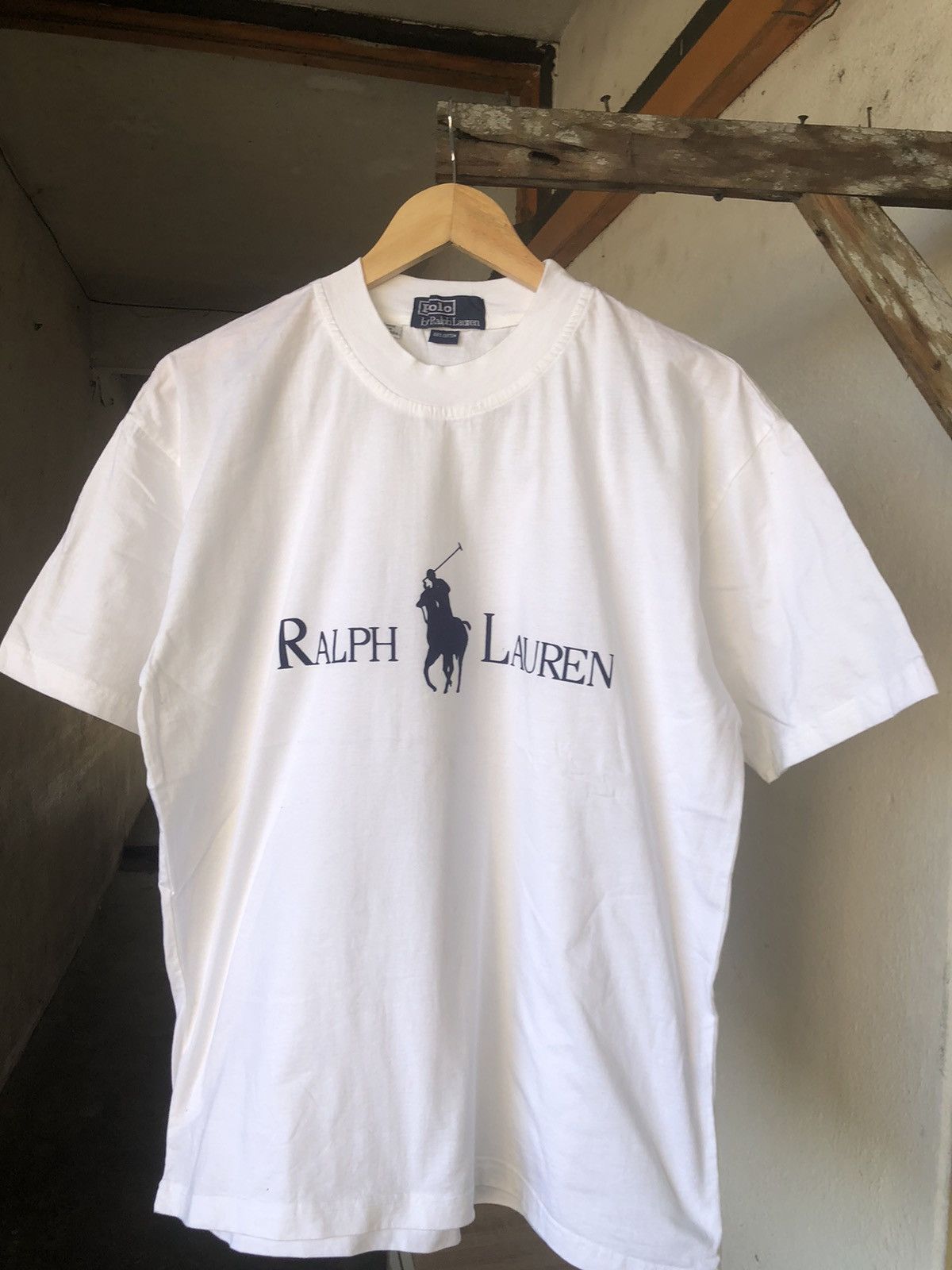 Vintage Vintage Polo Ralph Lauren Big Logo Tshirt Size US L / EU 52-54 / 3 - 20 Thumbnail
