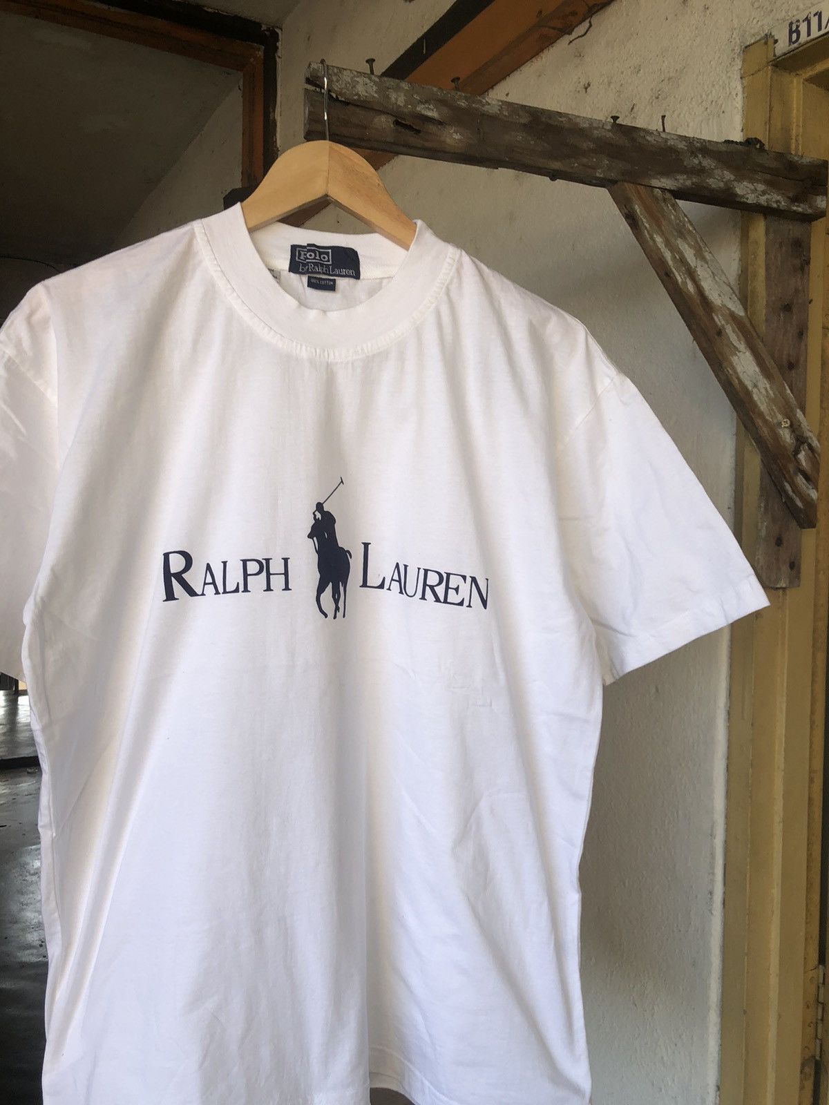 Vintage Vintage Polo Ralph Lauren Big Logo Tshirt Size US L / EU 52-54 / 3 - 21 Thumbnail