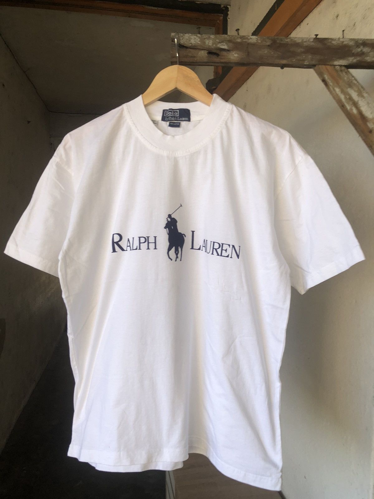 Vintage Vintage Polo Ralph Lauren Big Logo Tshirt Size US L / EU 52-54 / 3 - 2 Thumbnail