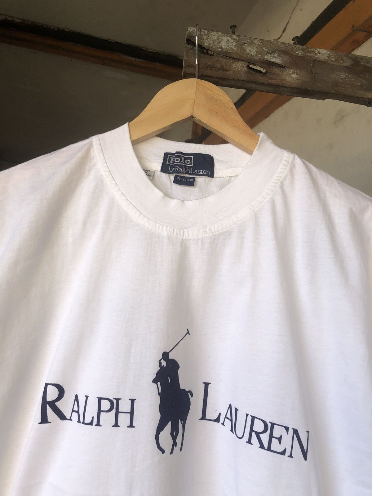 Vintage Vintage Polo Ralph Lauren Big Logo Tshirt Size US L / EU 52-54 / 3 - 6 Thumbnail