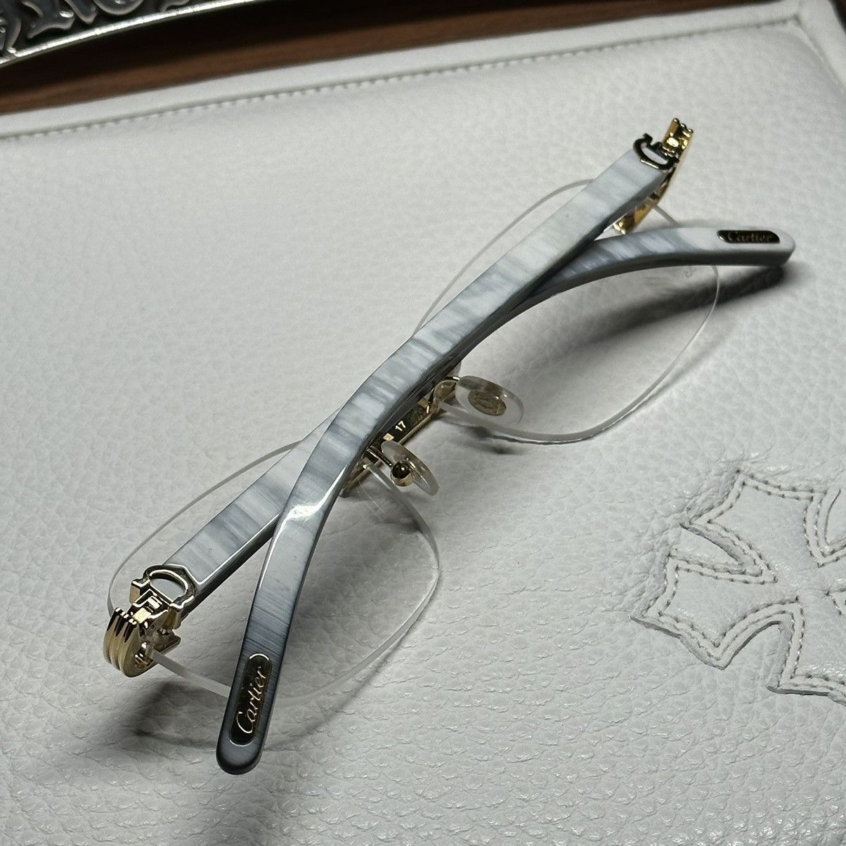 Cartier Cartier New Collection White Buffs Rimless | Grailed