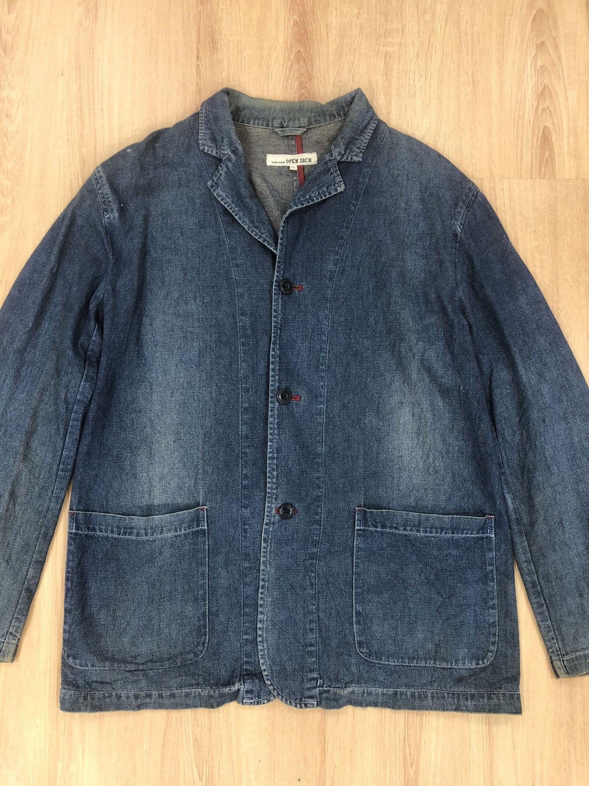 Japanese Brand Vintage Union Made Denim Jacket button up Size US L / EU 52-54 / 3 - 2 Thumbnail