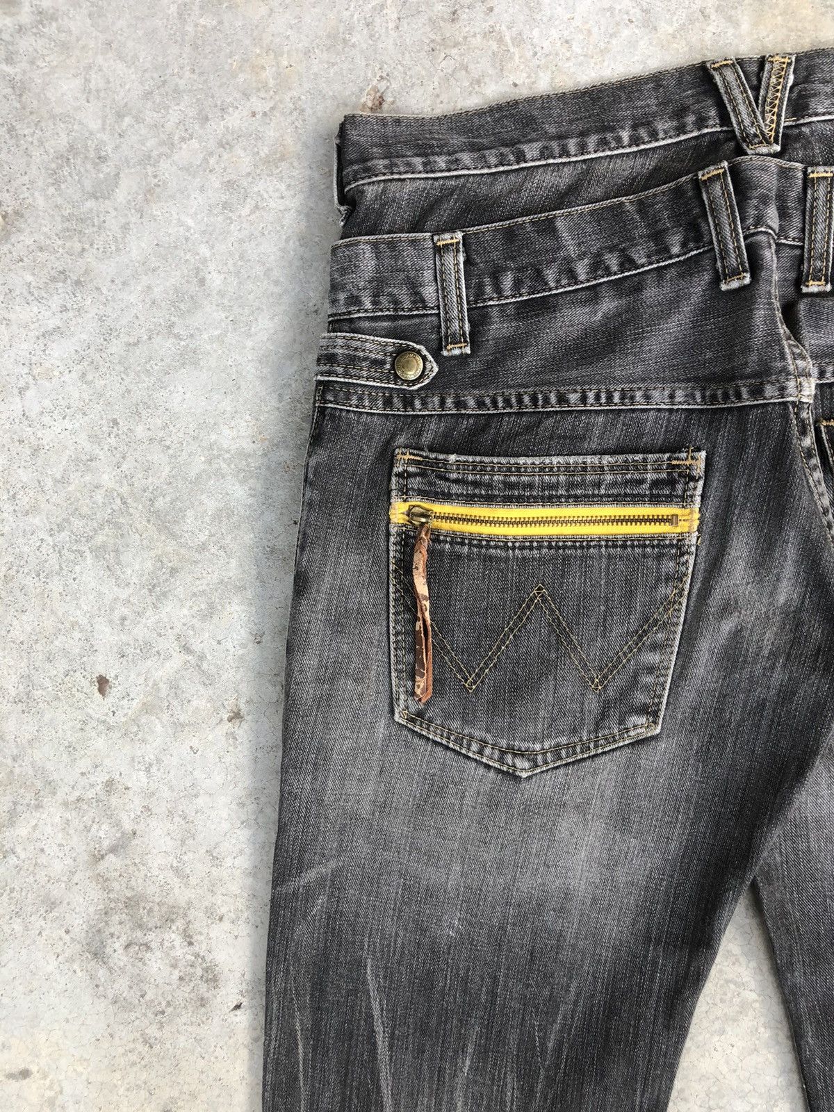 Hysteric Glamour Rare Wrangler Double Waist Distressed Jeans Size US 32 / EU 48 - 9 Thumbnail