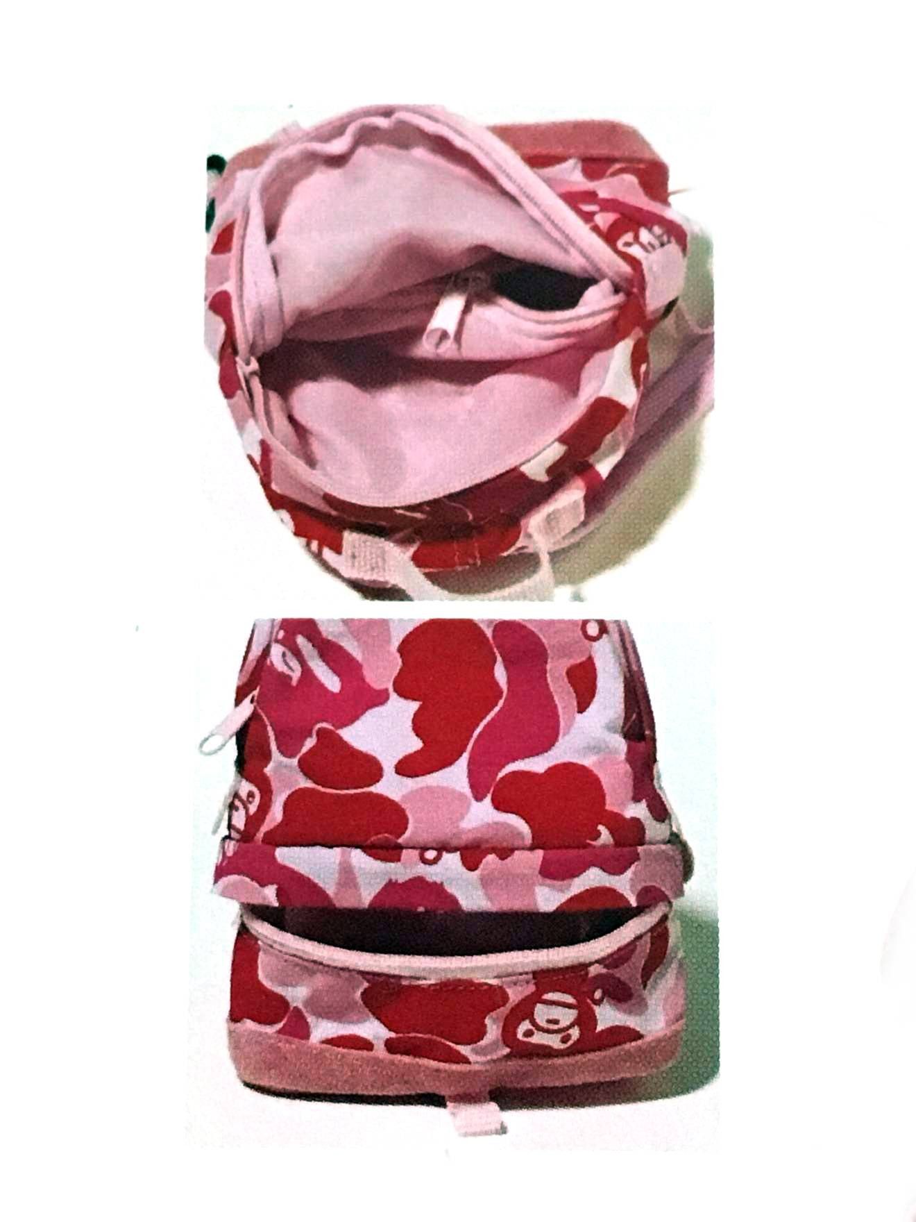 Bape Bape Camo Pill Bag Backpack Pink Size ONE SIZE - 2 Thumbnail