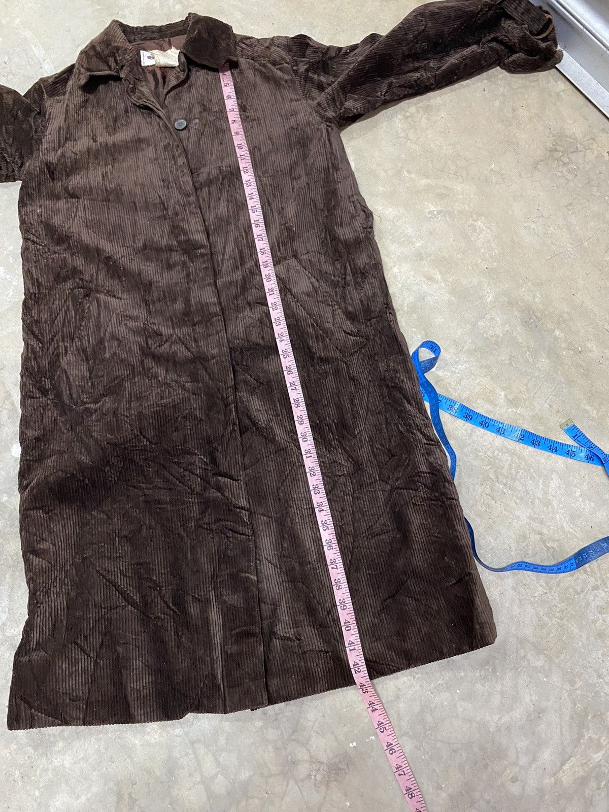 Saint Laurent Paris Vintage Saint Laurent Rive Gauche Brown Velvet Long Jacket Size US L / EU 52-54 / 3 - 7 Thumbnail