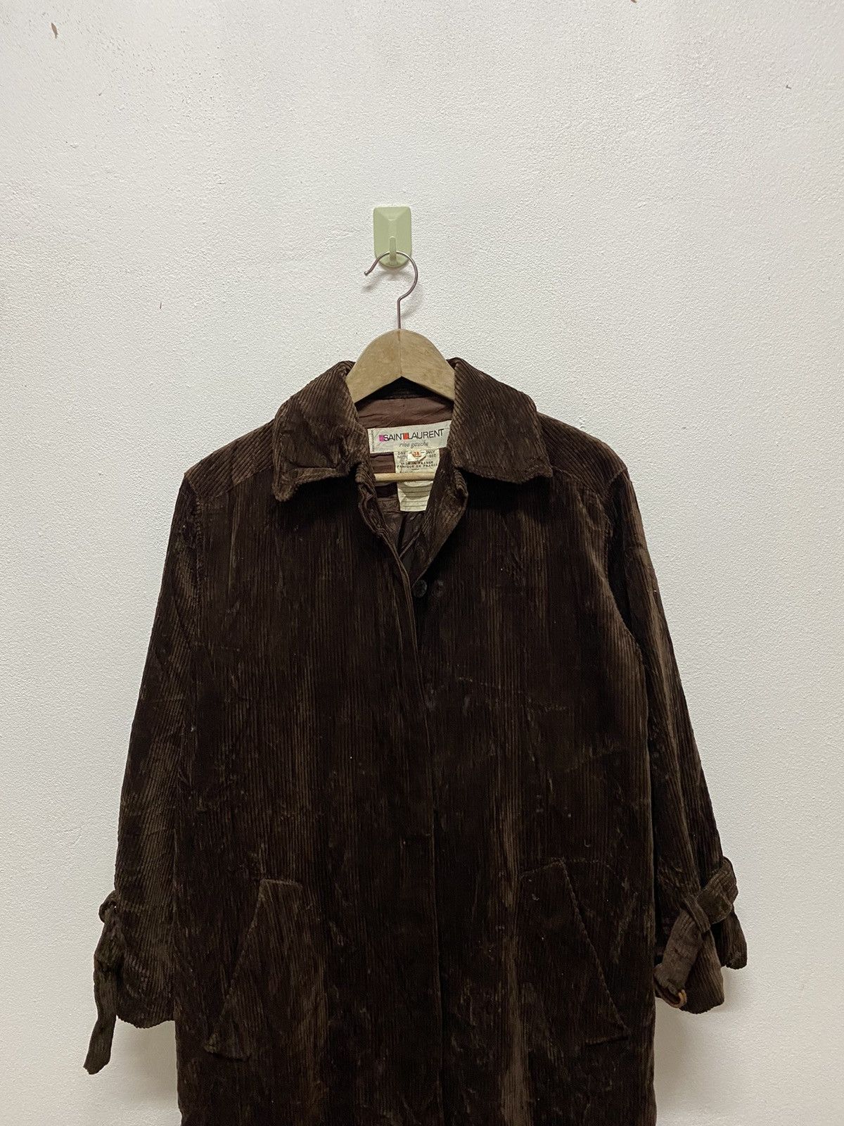 Saint Laurent Paris Vintage Saint Laurent Rive Gauche Brown Velvet Long Jacket Size US L / EU 52-54 / 3 - 2 Thumbnail