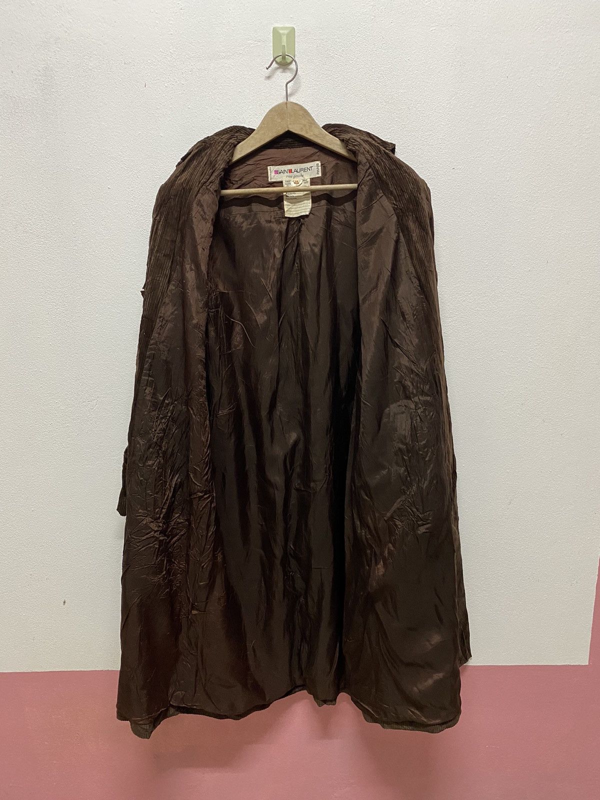 Saint Laurent Paris Vintage Saint Laurent Rive Gauche Brown Velvet Long Jacket Size US L / EU 52-54 / 3 - 10 Thumbnail