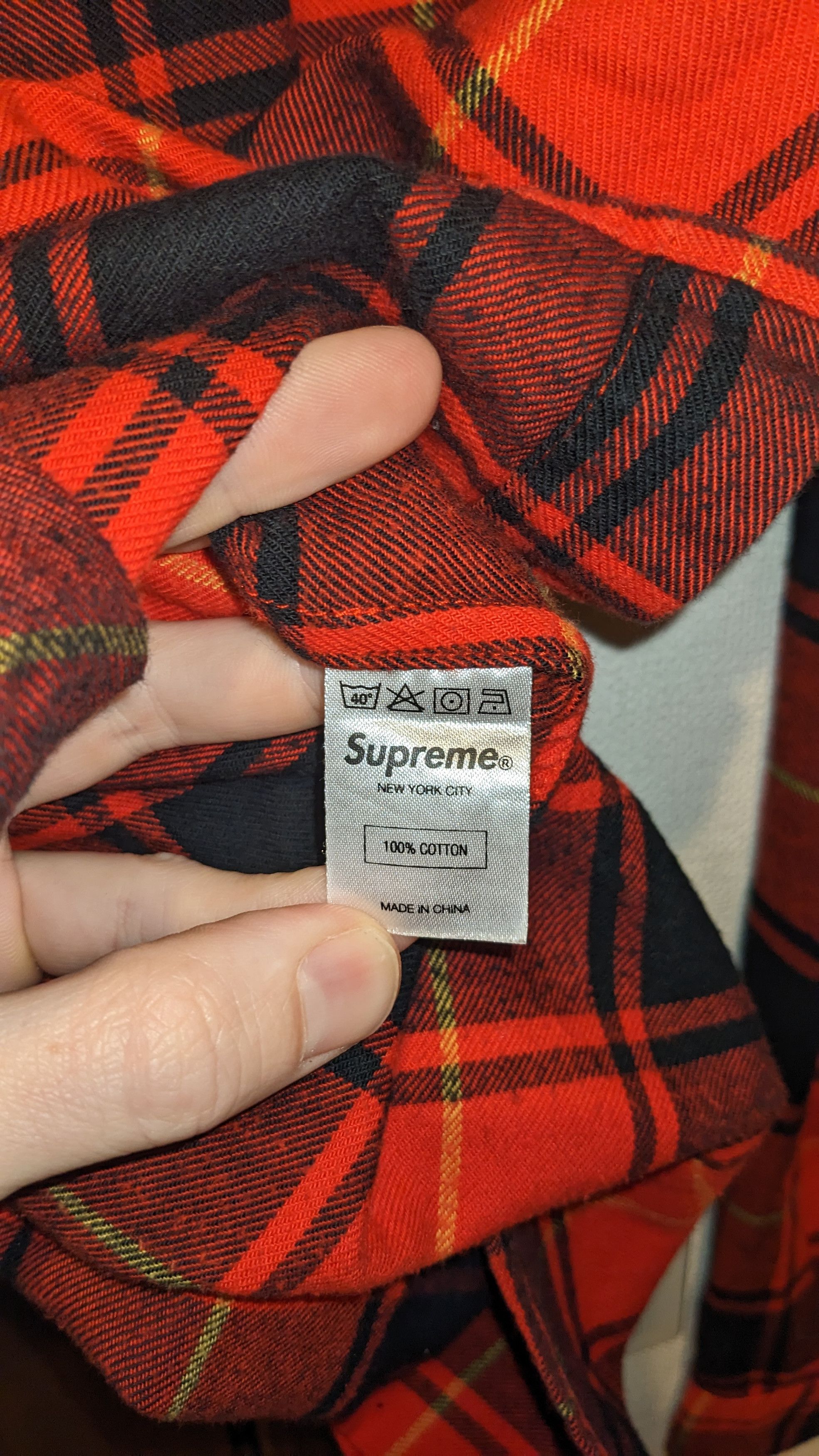 Supreme Longsleeve Flannel Shirt Size US XL / EU 56 / 4 - 5 Thumbnail