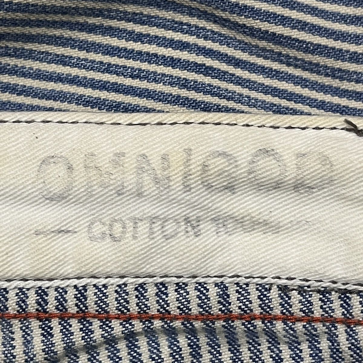 OMNIGOD × Vintage Flare Omnigod Hickory Denim Classic Jeans Japan Size US 34 / EU 50 - 14 Thumbnail