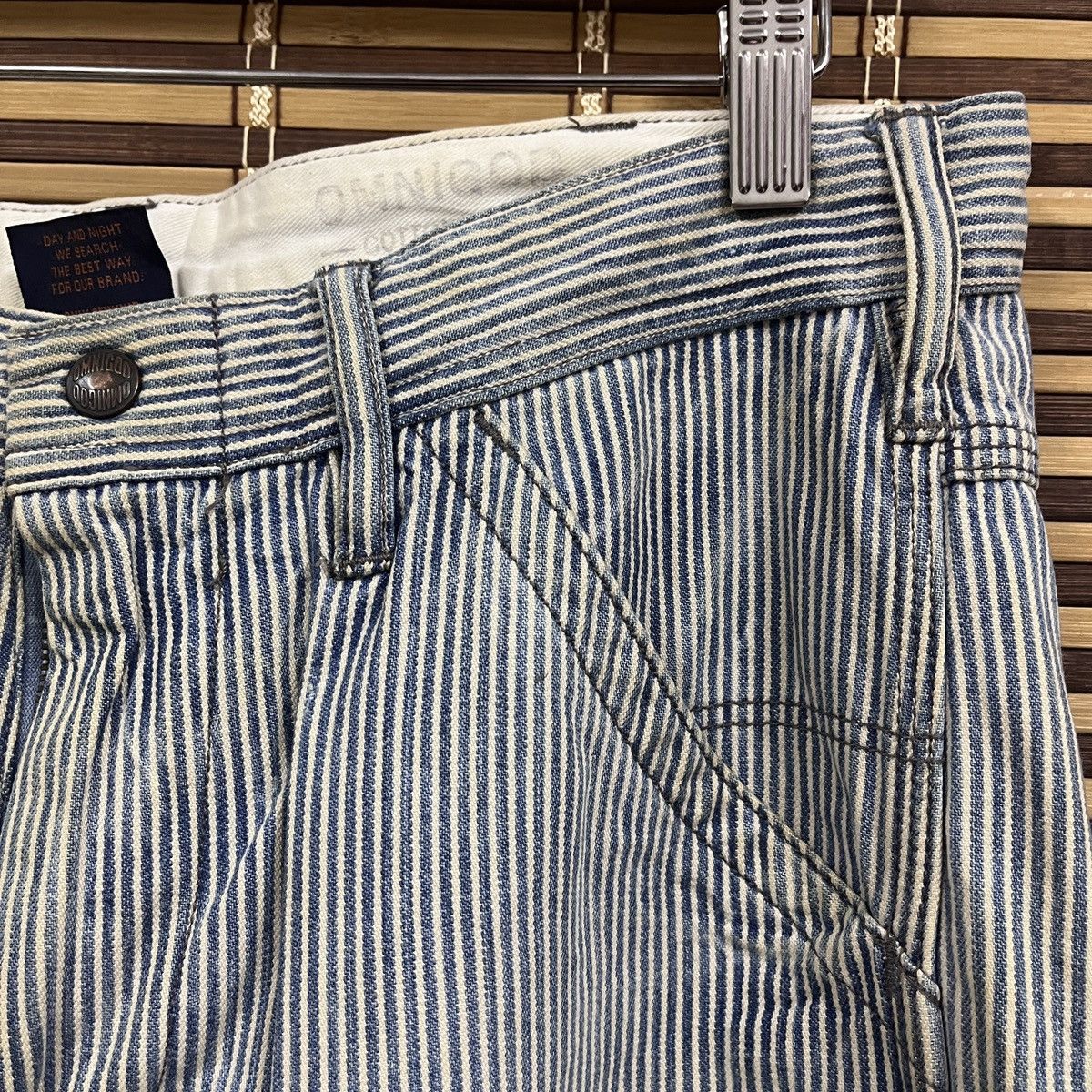 OMNIGOD × Vintage Flare Omnigod Hickory Denim Classic Jeans Japan Size US 34 / EU 50 - 6 Thumbnail
