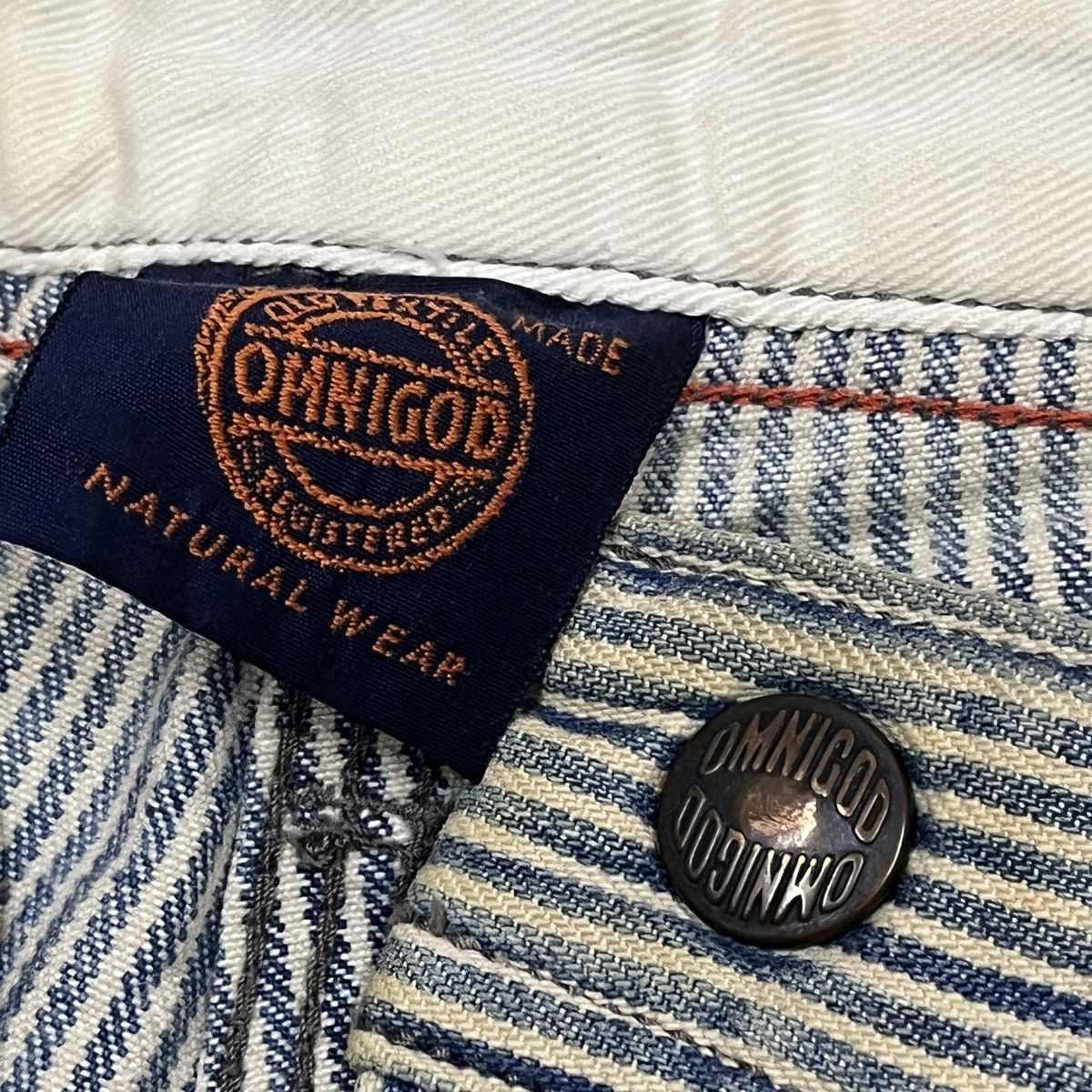 OMNIGOD × Vintage Flare Omnigod Hickory Denim Classic Jeans Japan Size US 34 / EU 50 - 3 Thumbnail