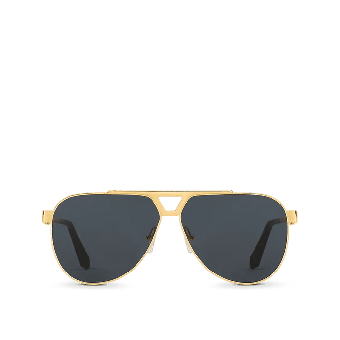 Louis Vuitton, Accessories, Louis Vuitton 1 Evidence Pilot Sunglasses  Gold